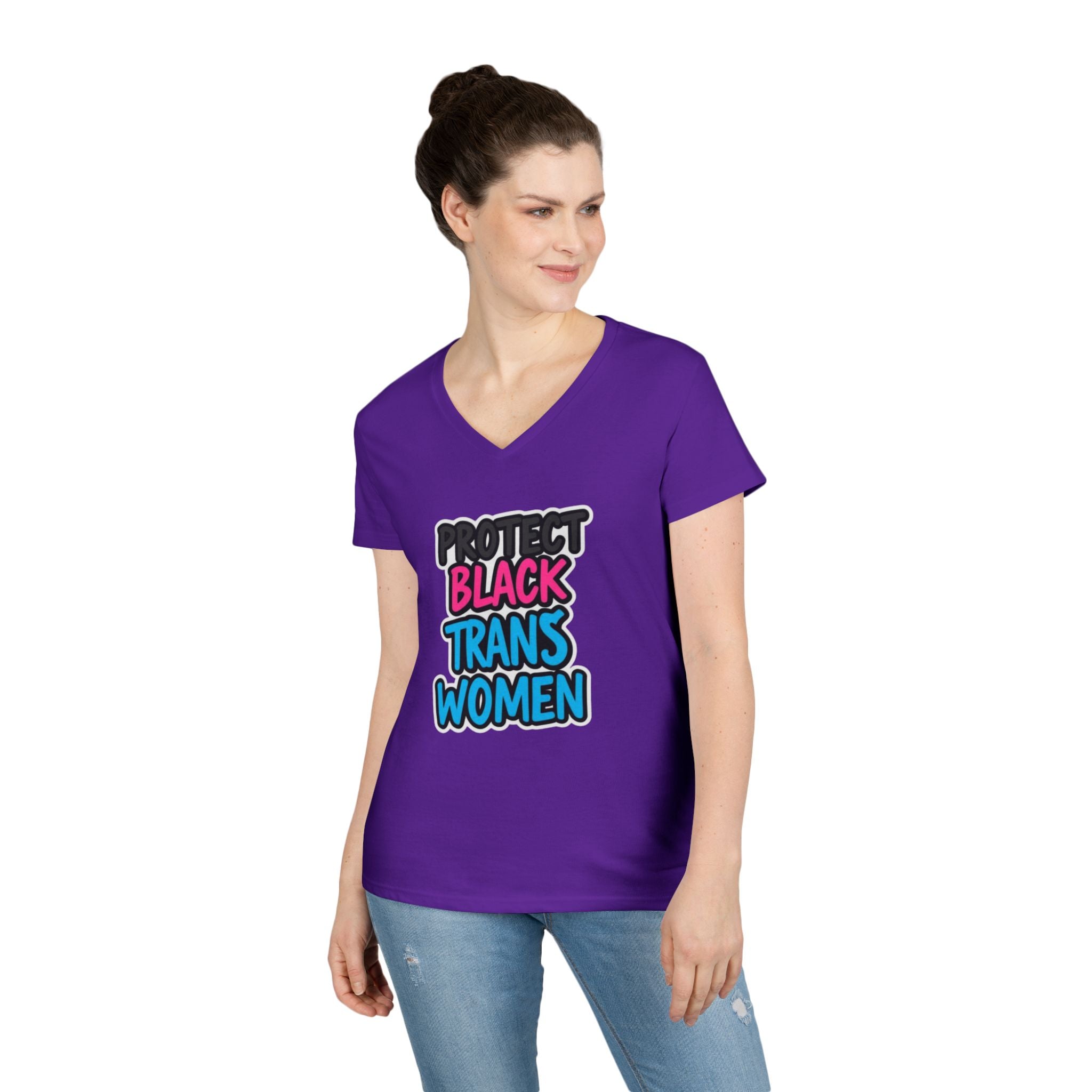 Protect Black Trans Women V-Neck T-Shirt