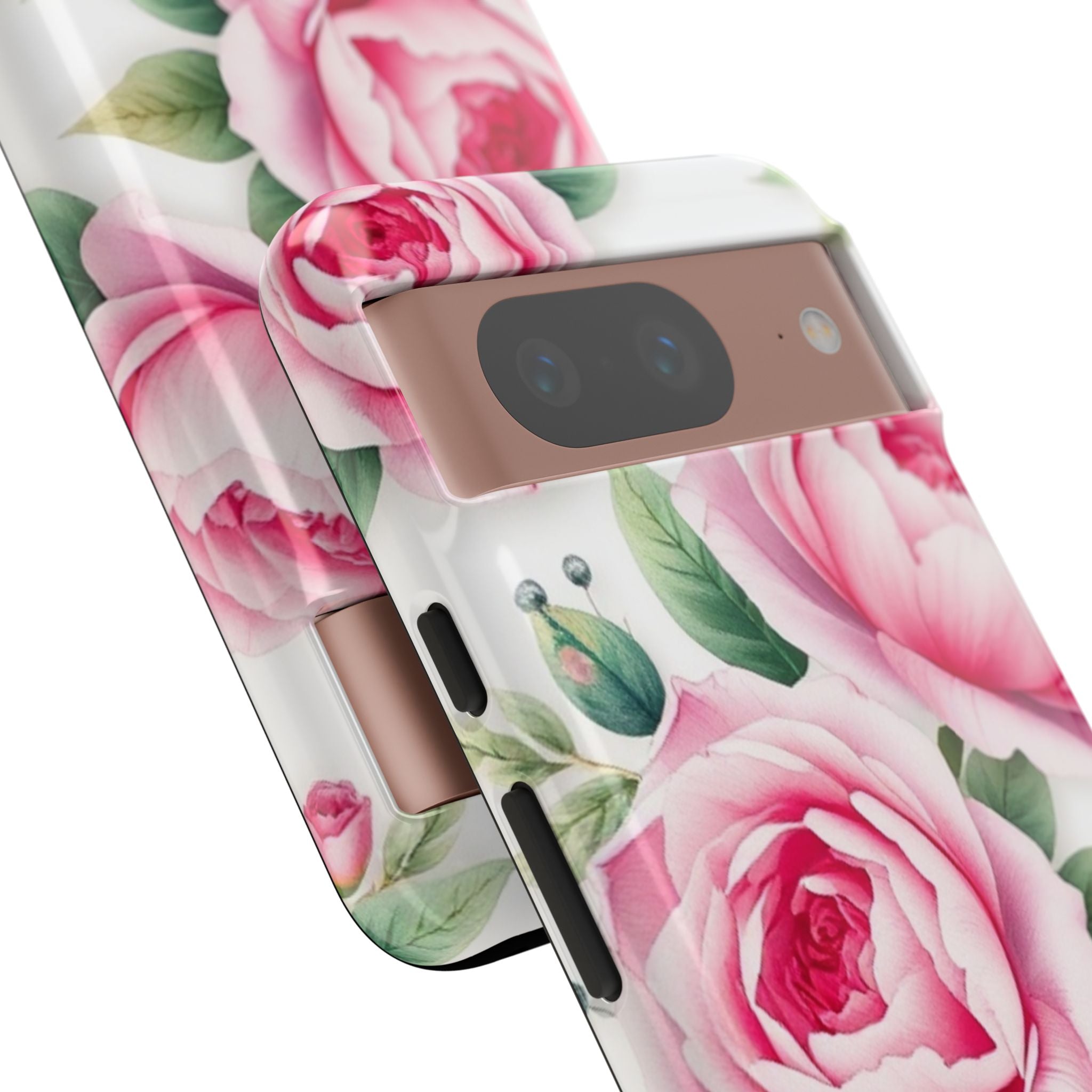 Android OR iPhone Compatible Cases - Pink Flower Design - Unique Tough Cases