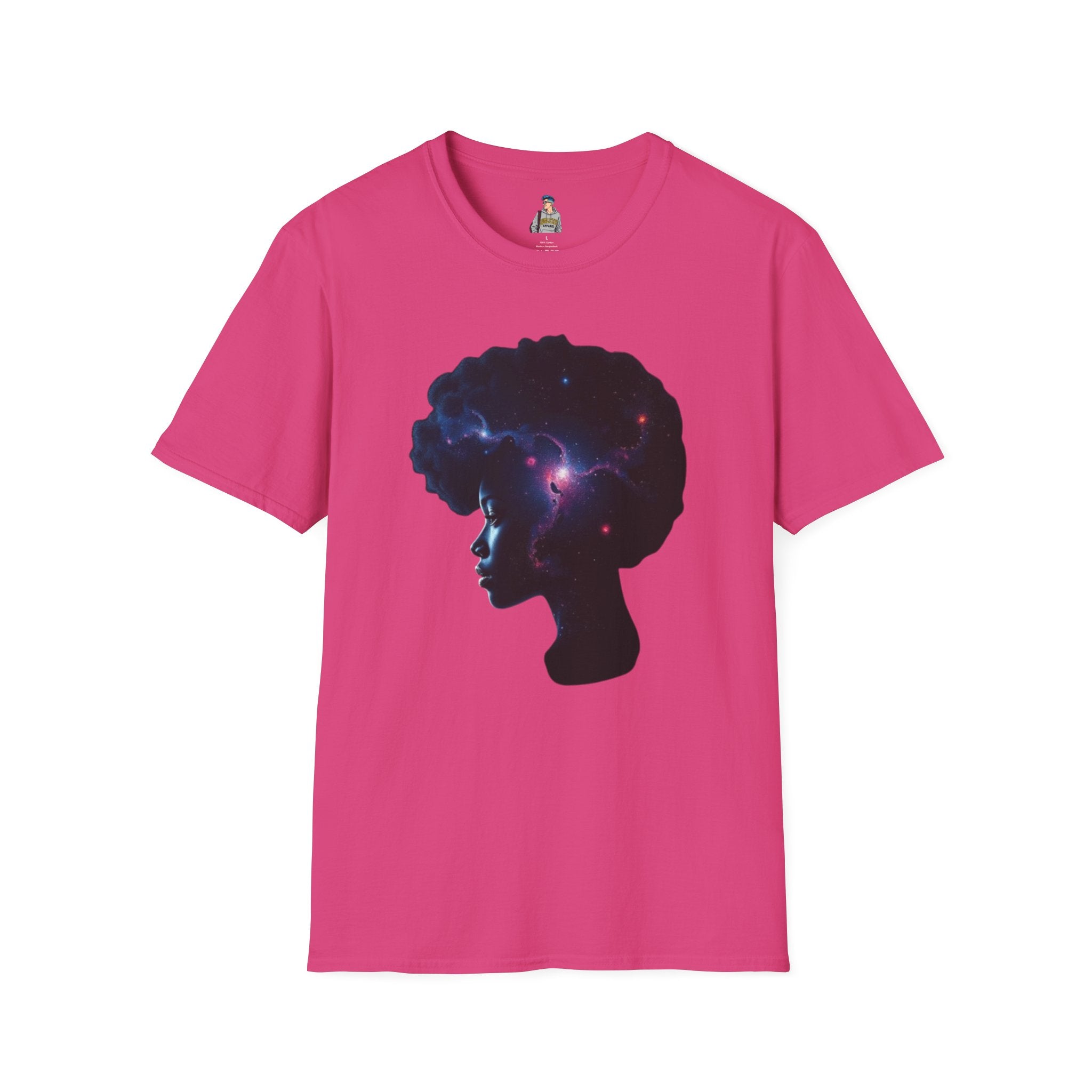 Black Universe Female Silhouette Unisex Softstyle T-Shirt - Celebrate Black Culture