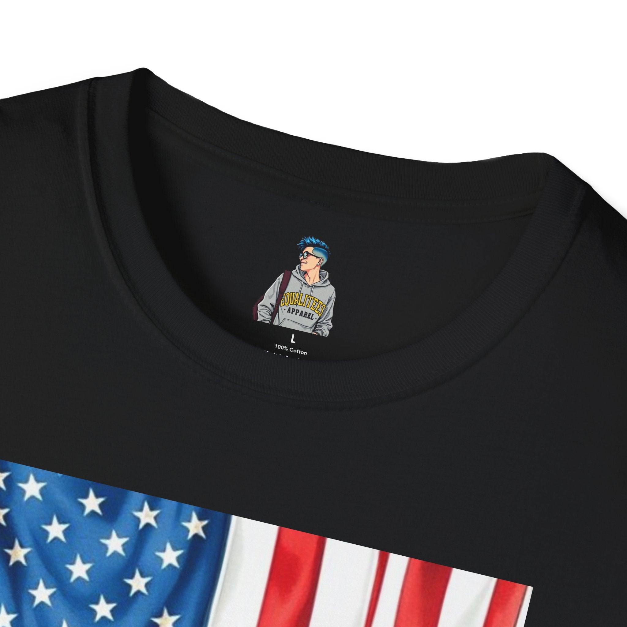 American Patriots Stand Behind Ukraine Unisex Softstyle T-Shirt - EqualiTees.Me