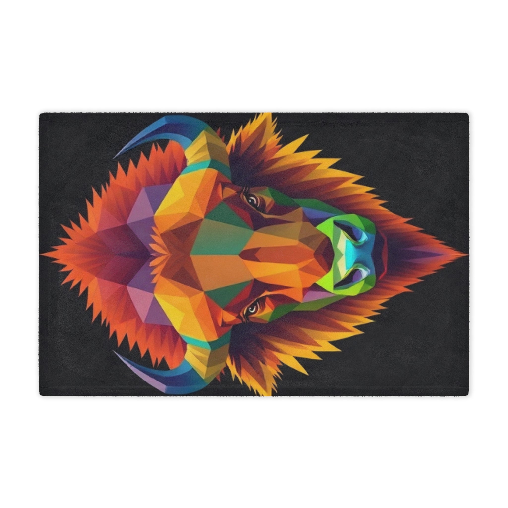 Fractal Bison Microfiber Blanket