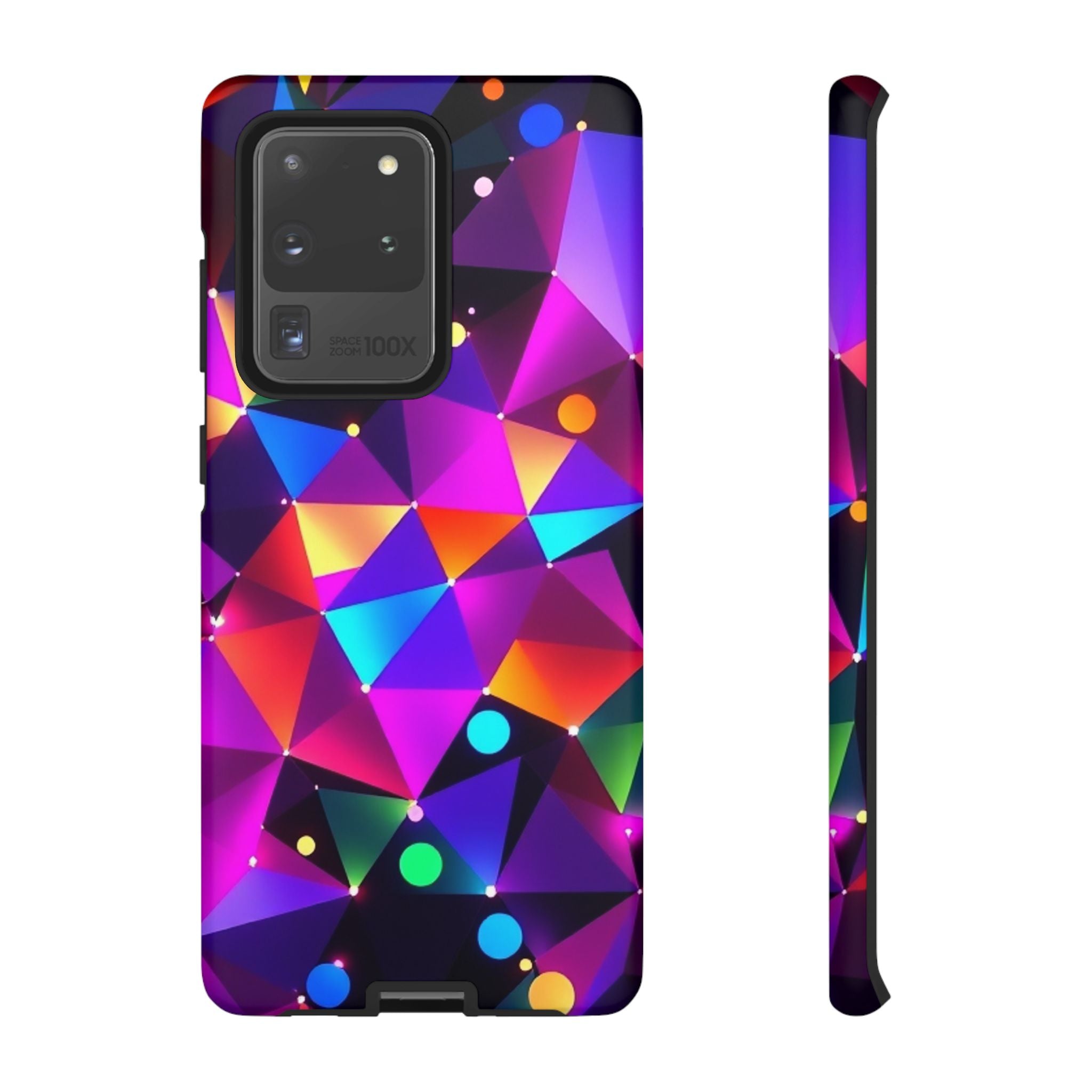 Android OR iPhone Compatible Cases - Colorful Angles Design - Unique Tough Cases