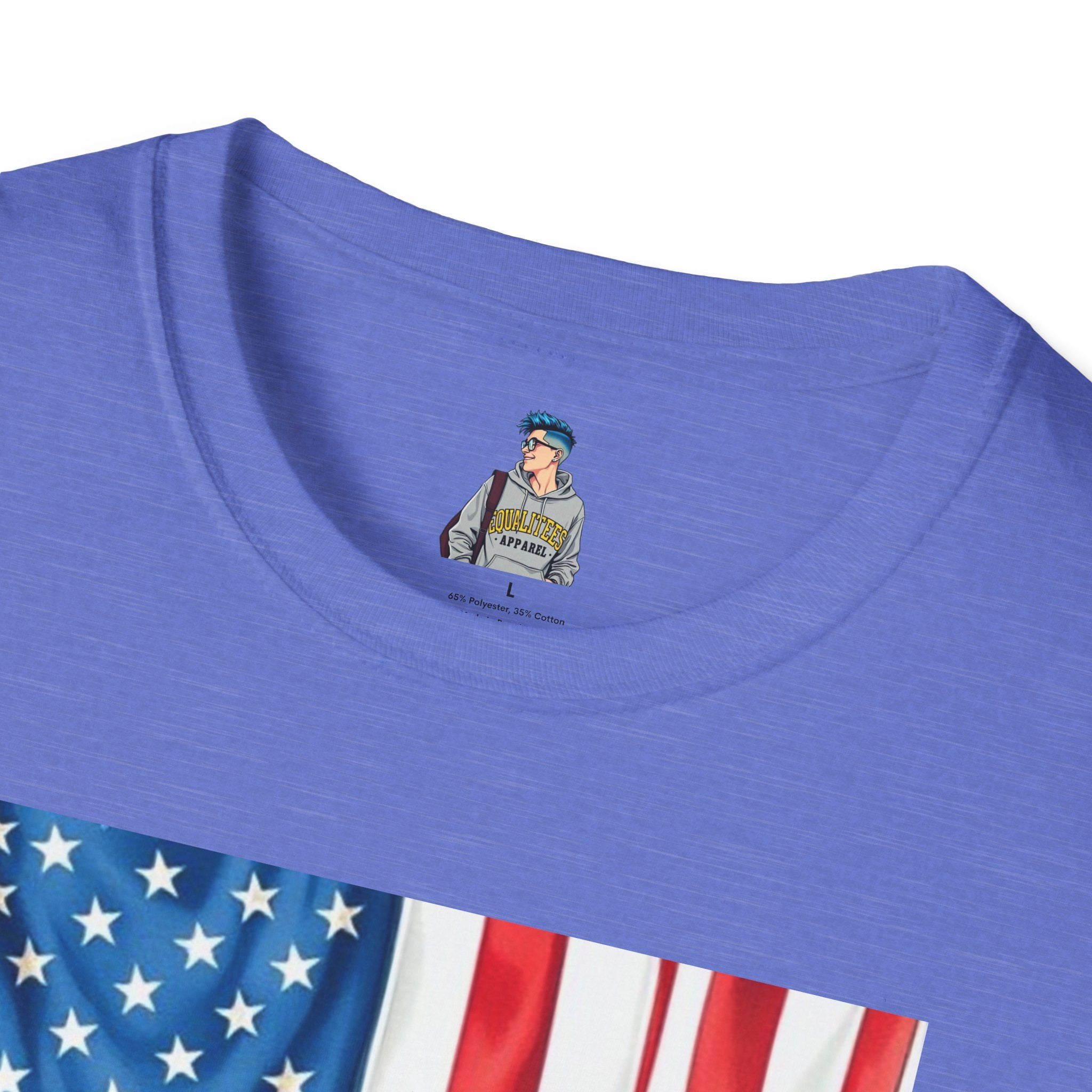 American Patriots Stand Behind Ukraine Unisex Softstyle T-Shirt - EqualiTees.Me