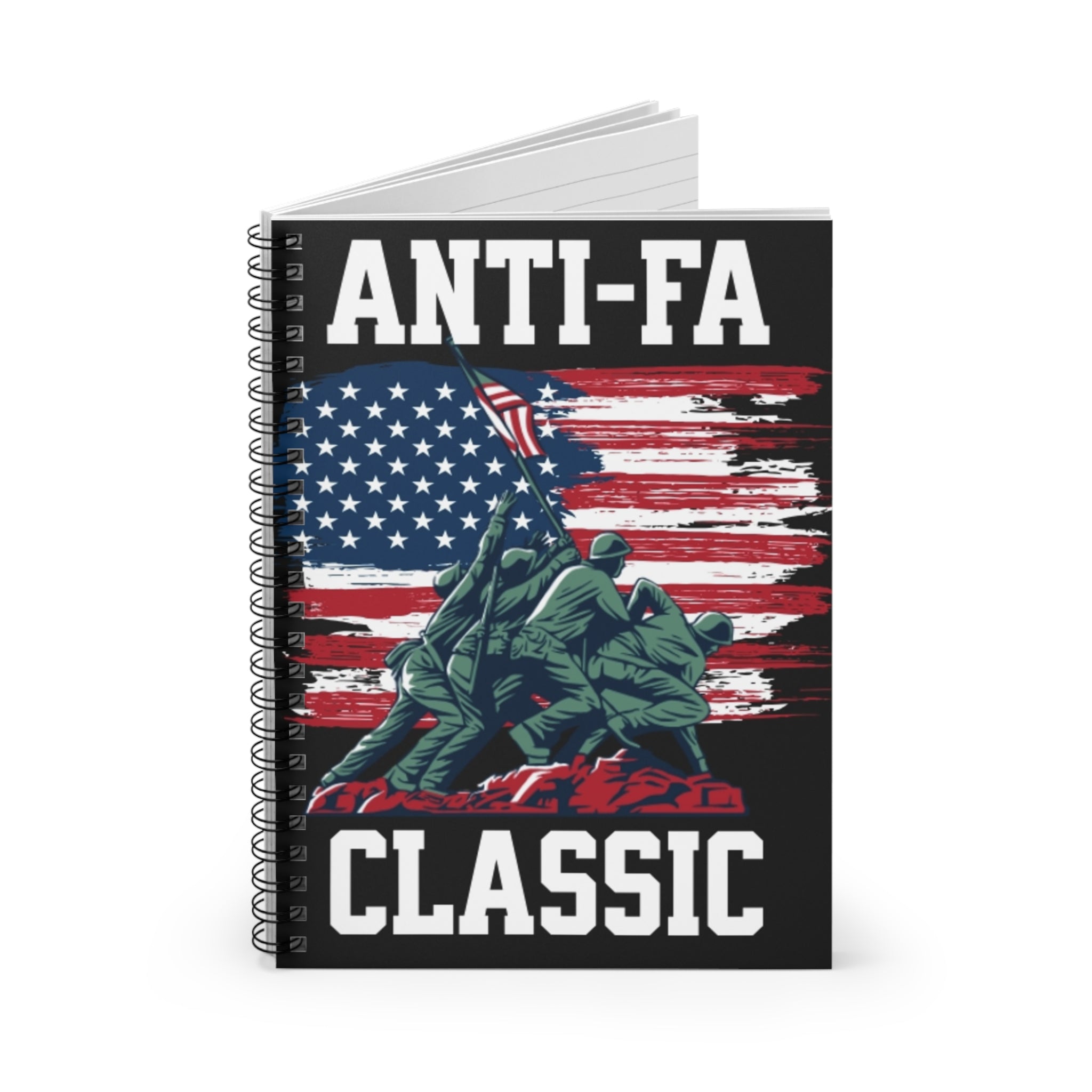 ANTI-FA Classic Spiral Notebook - Ruled Line, Perfect for Activists & Students