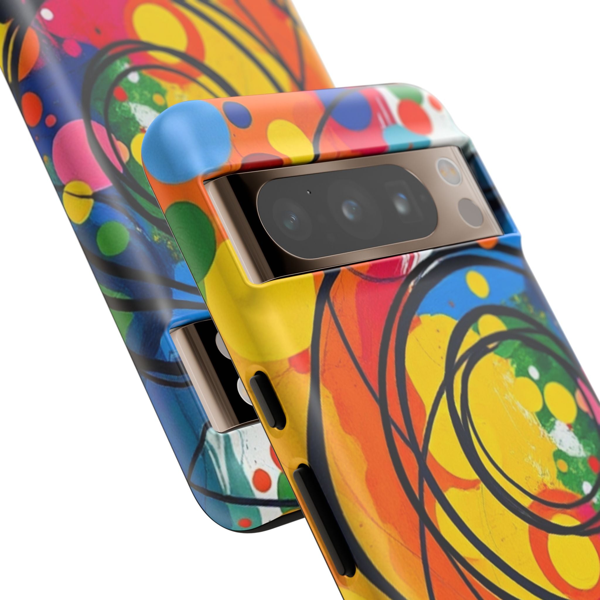 Colorful Abstract Rainbow Swirl Art Tough Case For Android & iPhone
