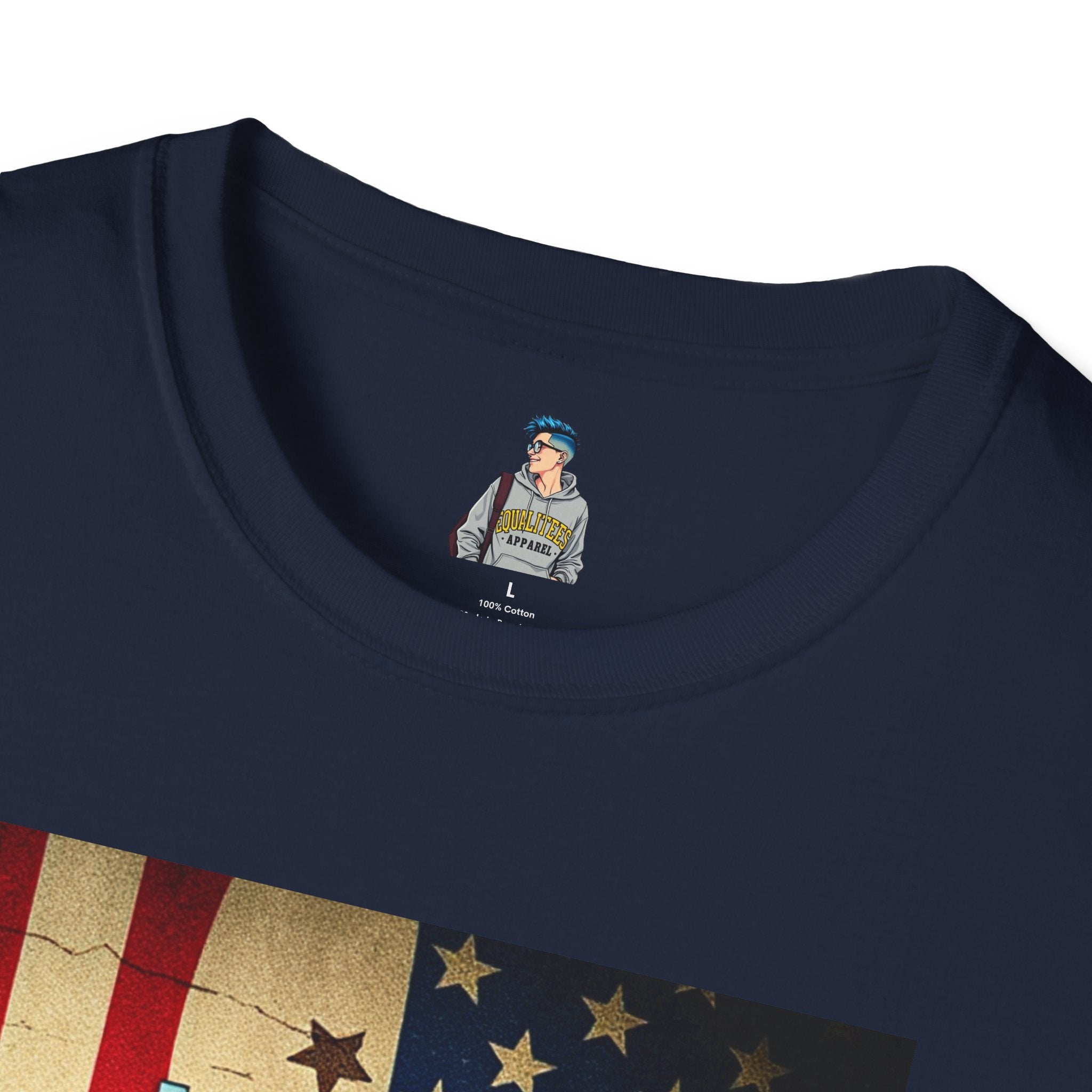 American Patriot Pride Unisex Softstyle T-Shirt, Make America Think Again Political Tee