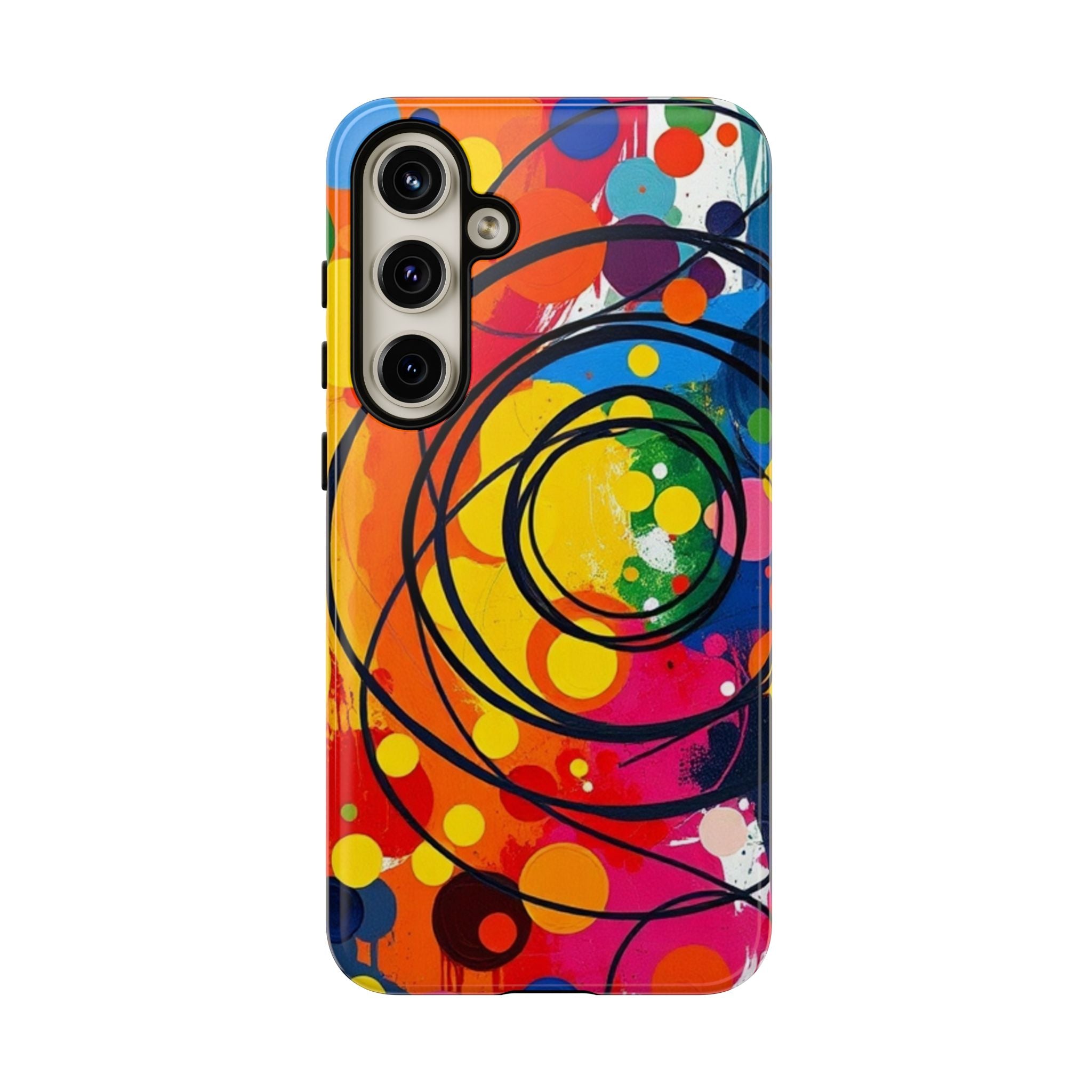 Colorful Abstract Rainbow Swirl Art Tough Case For Android & iPhone