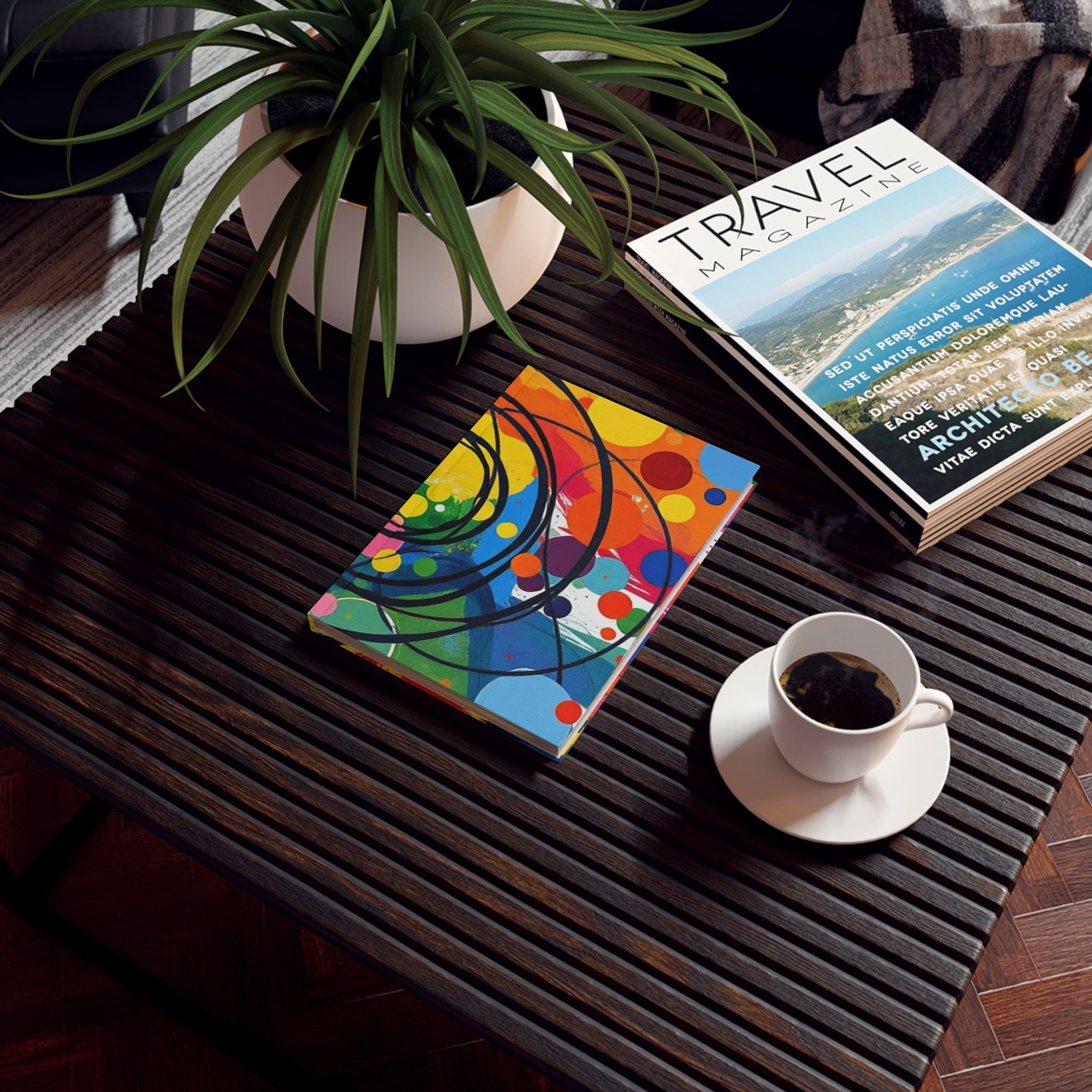 Colorful Circles & Swirls Hard Backed Journal - Perfect for Gifts, Journaling, and Celebrations