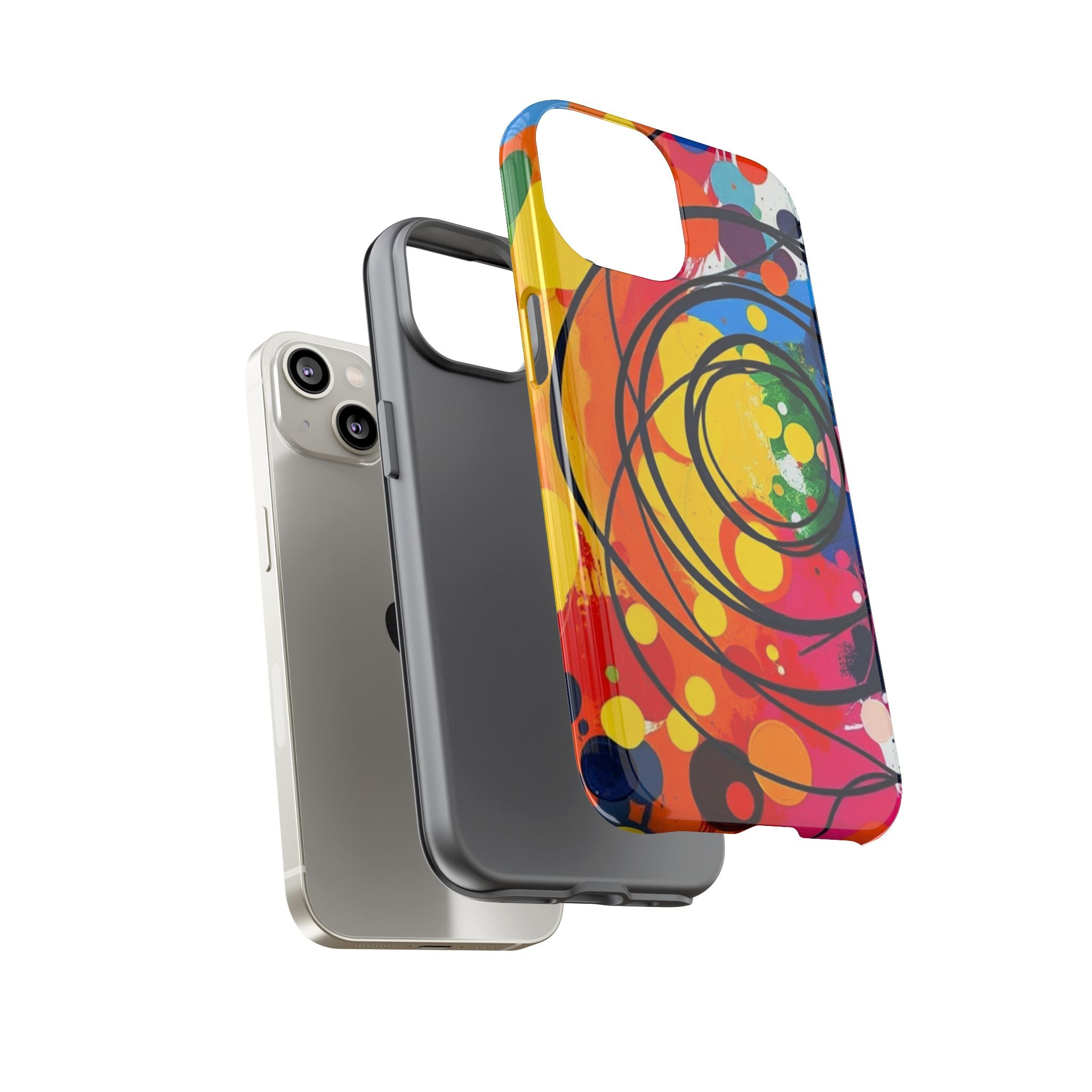 Colorful Abstract Rainbow Swirl Art Tough Case For Android & iPhone