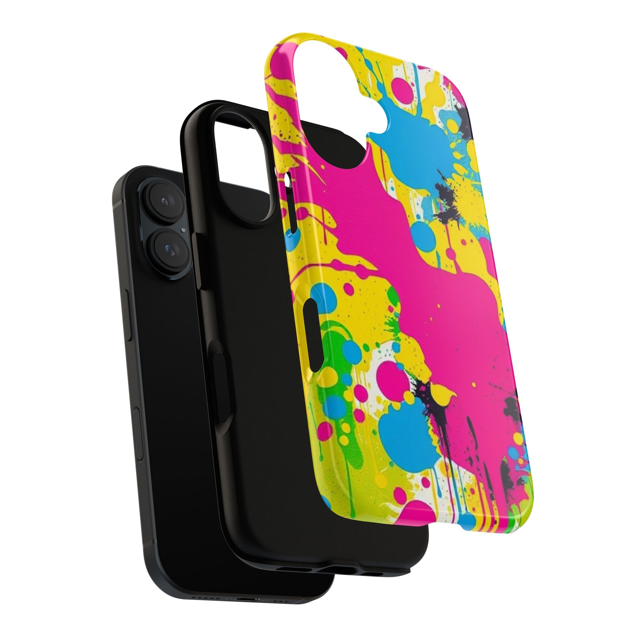 Android OR iPhone Compatible Cases - Crazy Retro Color Splash Design - Unique Tough Cases