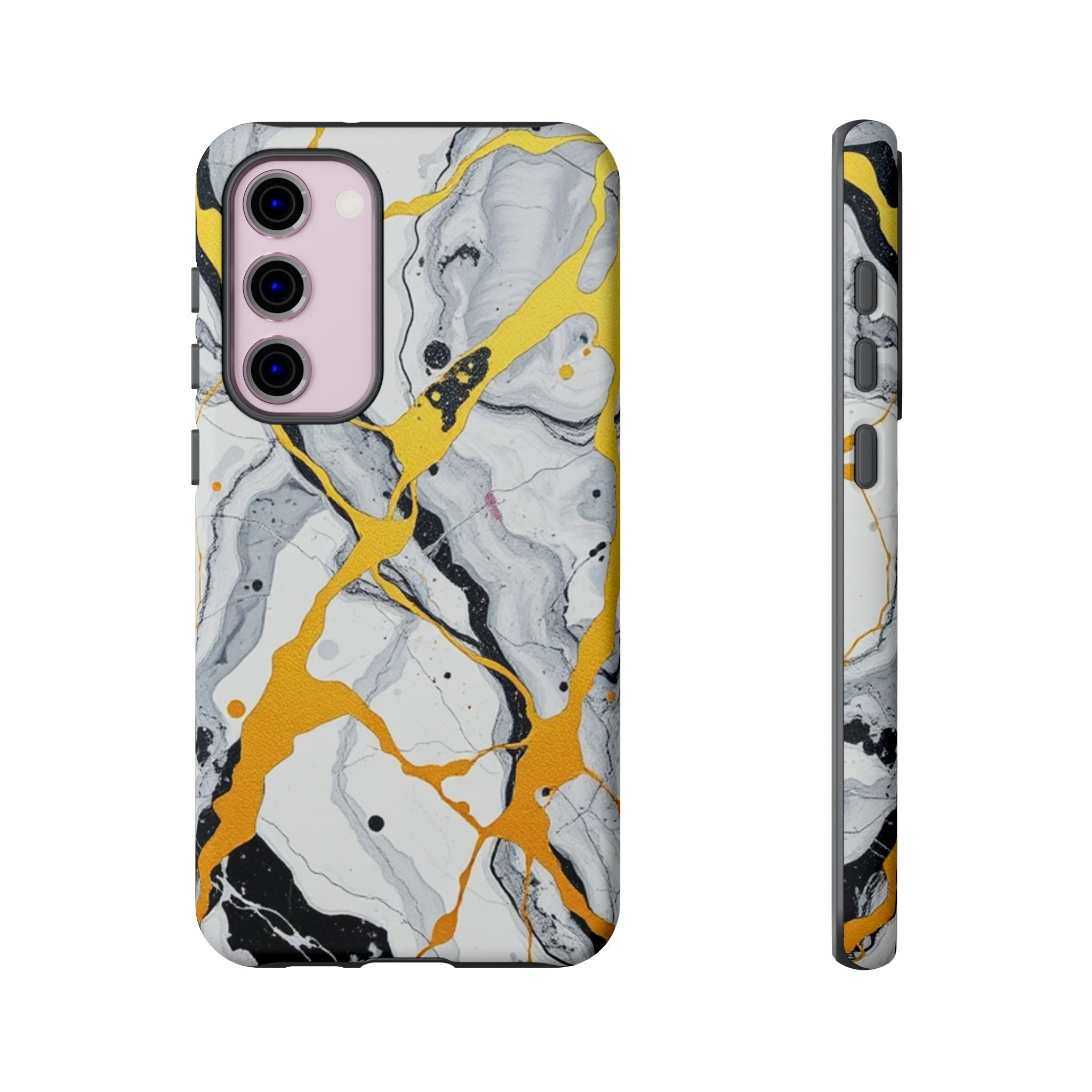 Beautiful Marble and Gold Design Tough Cases For Android & iPhone
