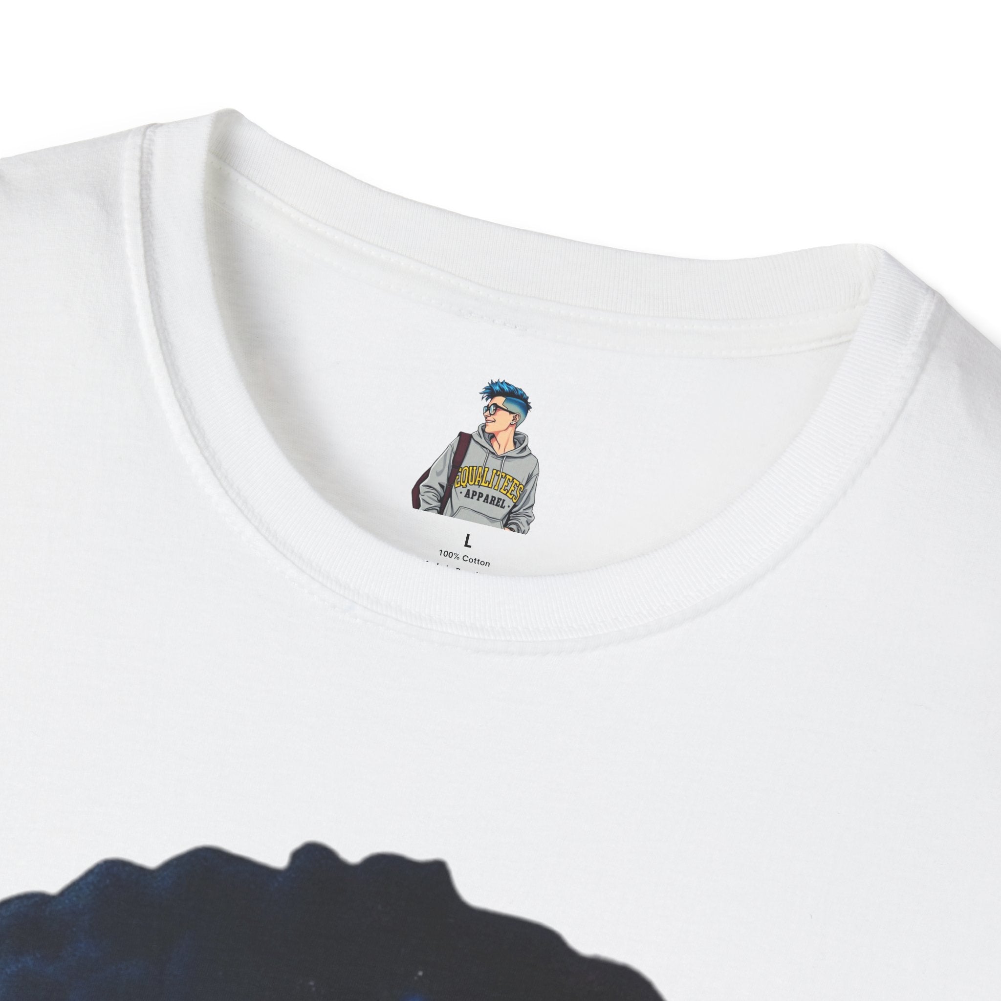 Black Universe Female Silhouette Unisex Softstyle T-Shirt - Celebrate Black Culture