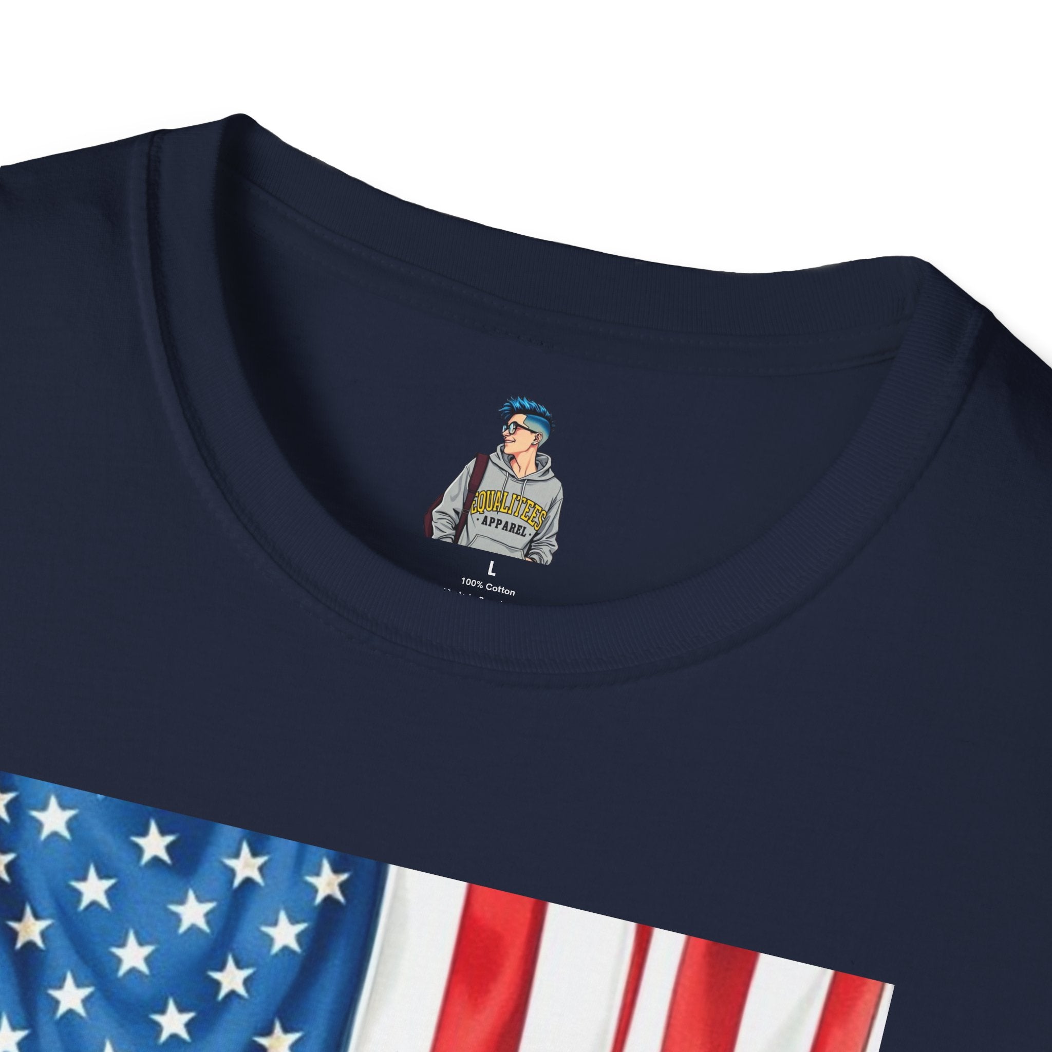 American Patriots Stand Behind Ukraine Unisex Softstyle T-Shirt - EqualiTees.Me