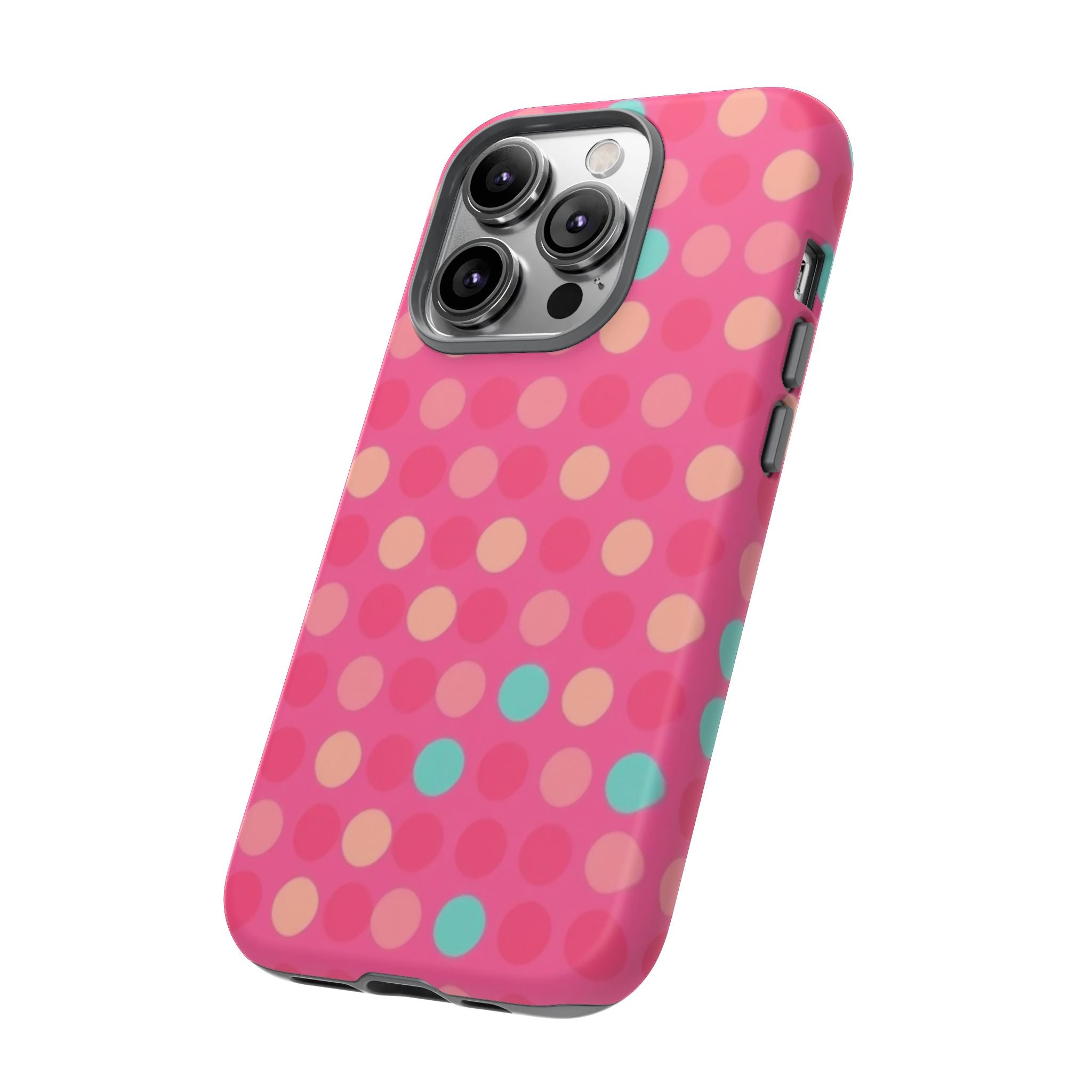 Android OR iPhone Protective Cases - Retro Polka Dots Pattern Tough Case