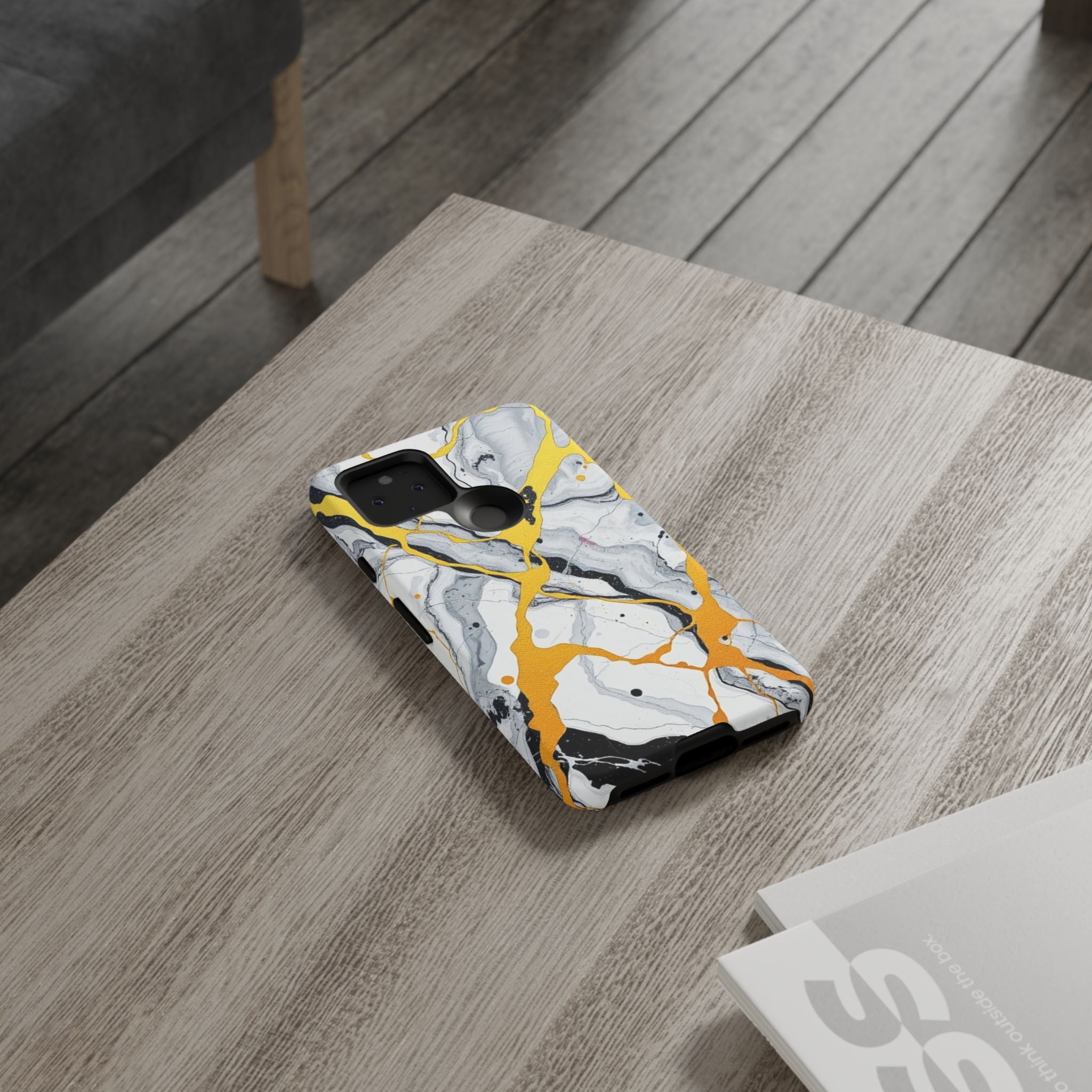 Beautiful Marble and Gold Design Tough Cases For Android & iPhone