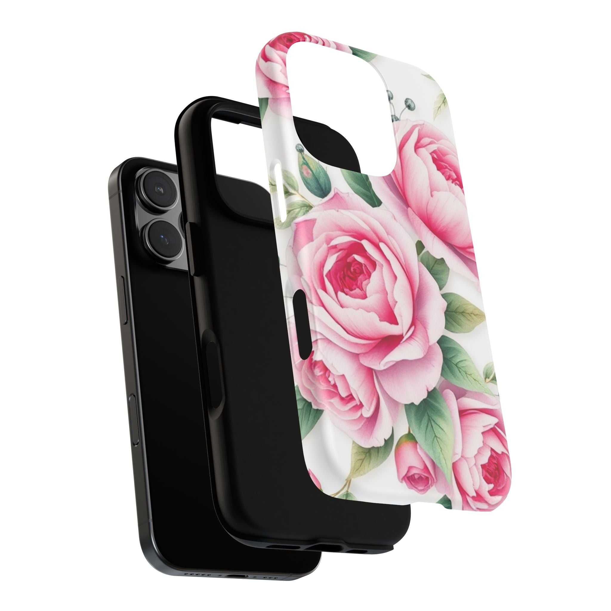 Android OR iPhone Compatible Cases - Pink Flower Design - Unique Tough Cases