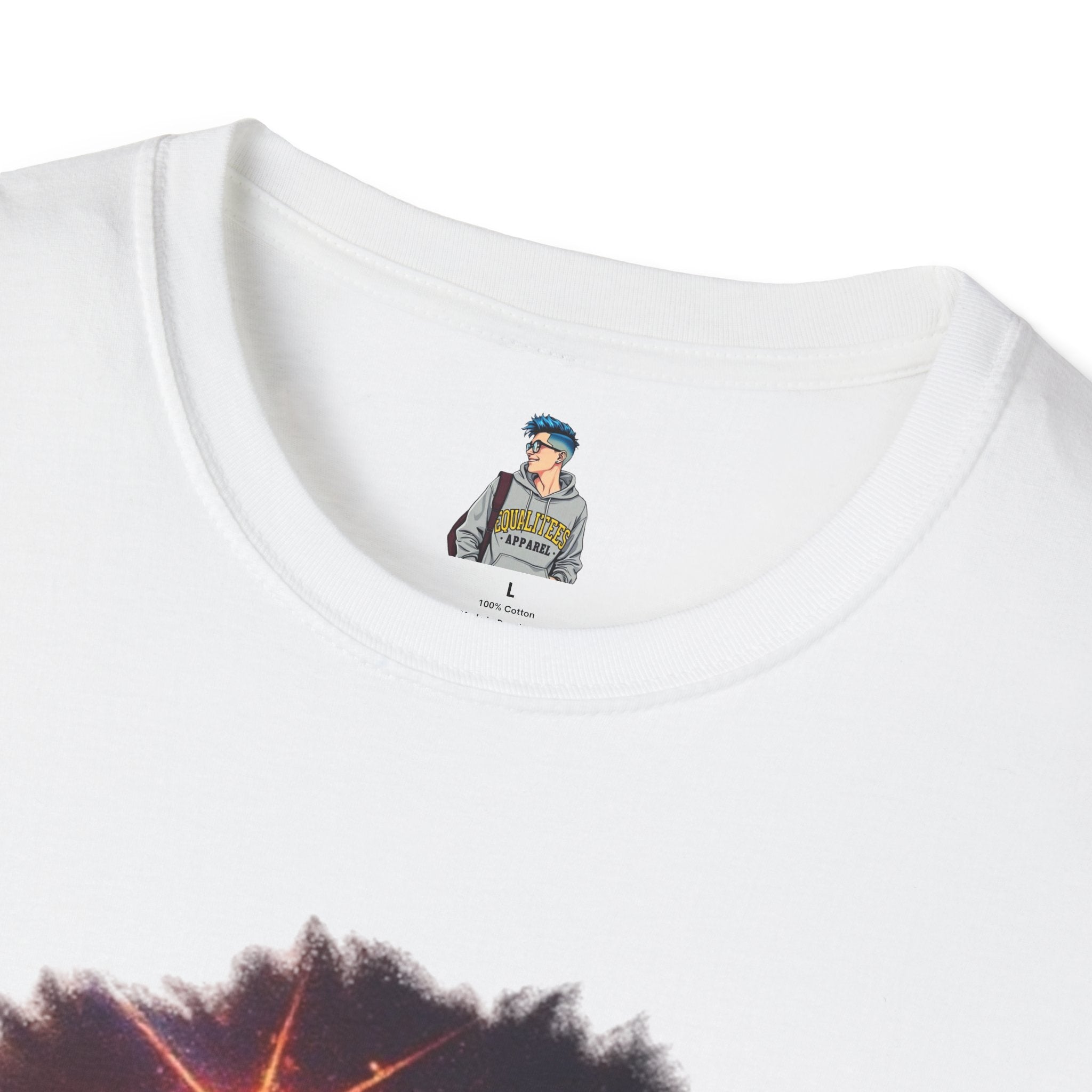 Black Universe Male Silhouette Unisex Softstyle T-Shirt - Celebrate Black Culture