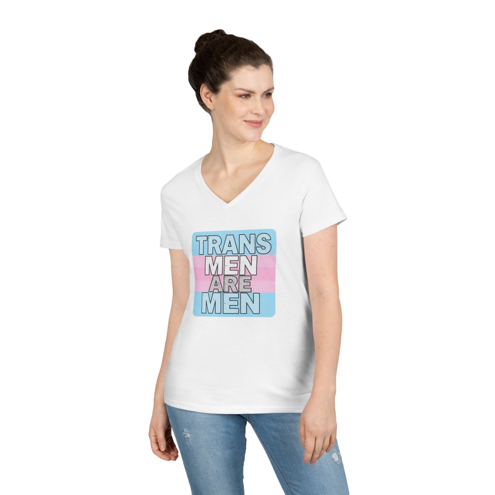 Transgender Pride V-Neck T-Shirt - Empowering Message for Inclusivity