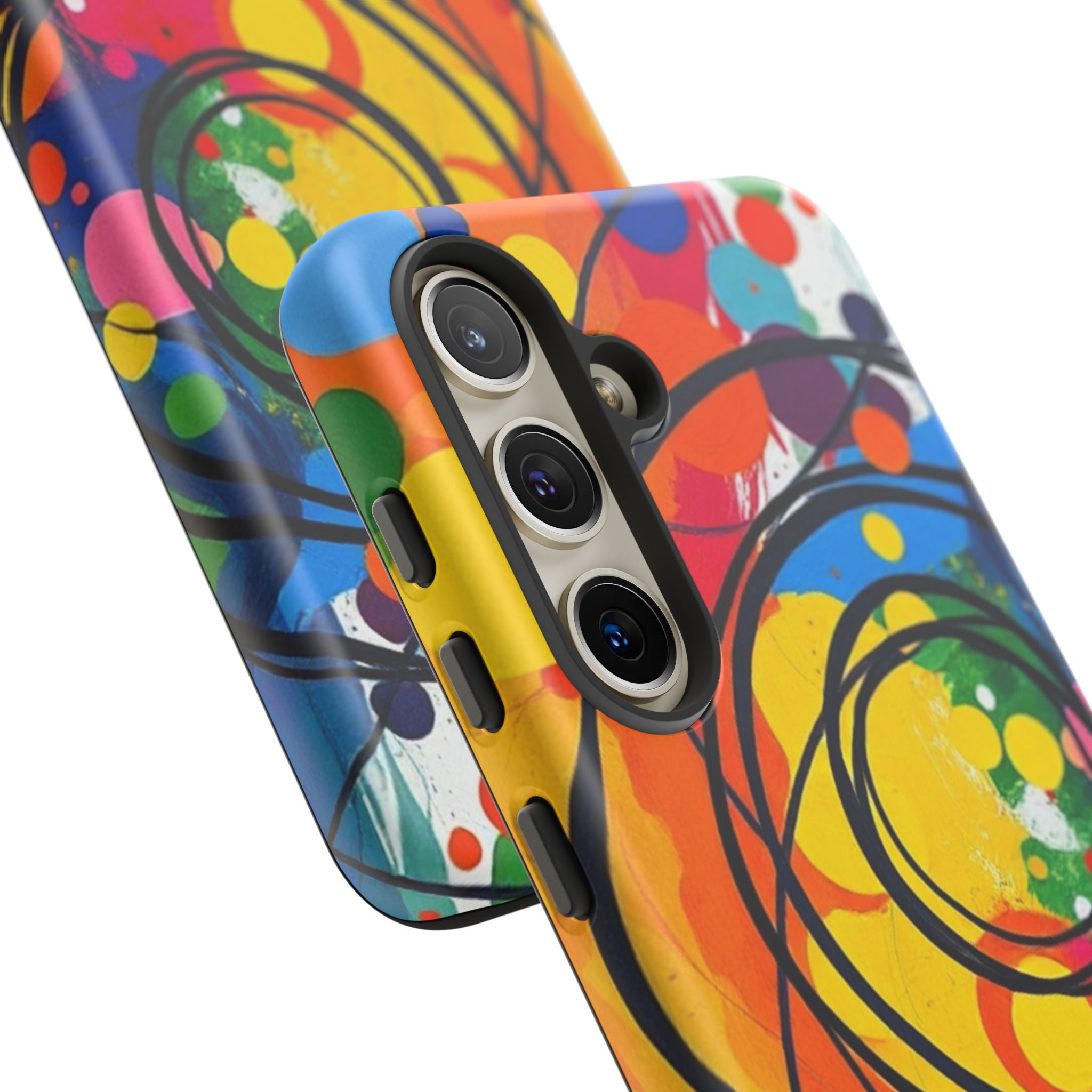 Colorful Abstract Rainbow Swirl Art Tough Case For Android & iPhone