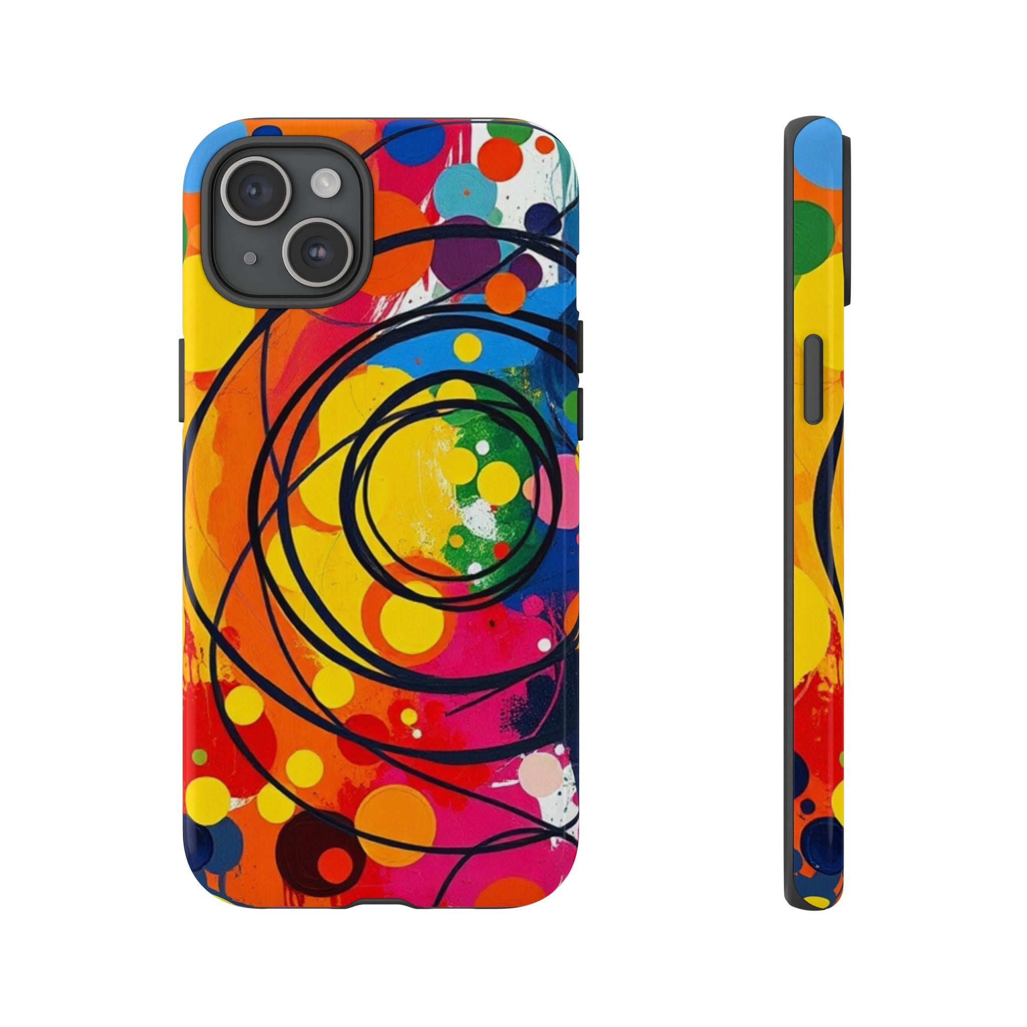 Colorful Abstract Rainbow Swirl Art Tough Case For Android & iPhone