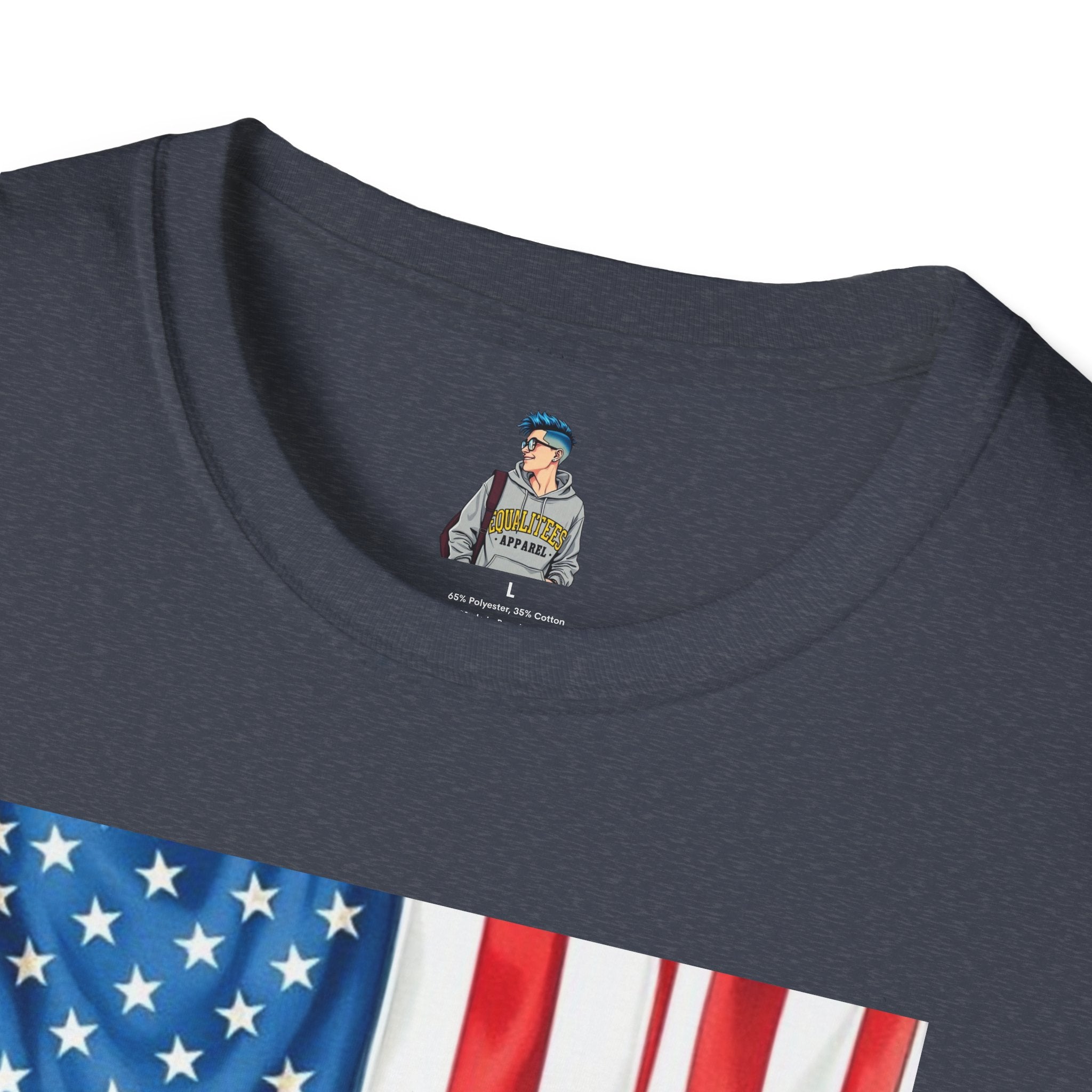 American Patriots Stand Behind Ukraine Unisex Softstyle T-Shirt - EqualiTees.Me