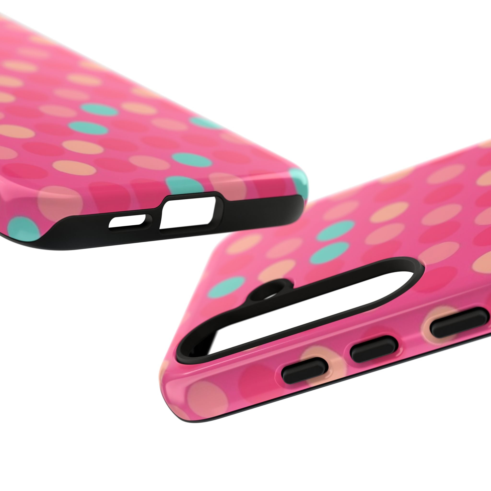 Android OR iPhone Protective Cases - Retro Polka Dots Pattern Tough Case