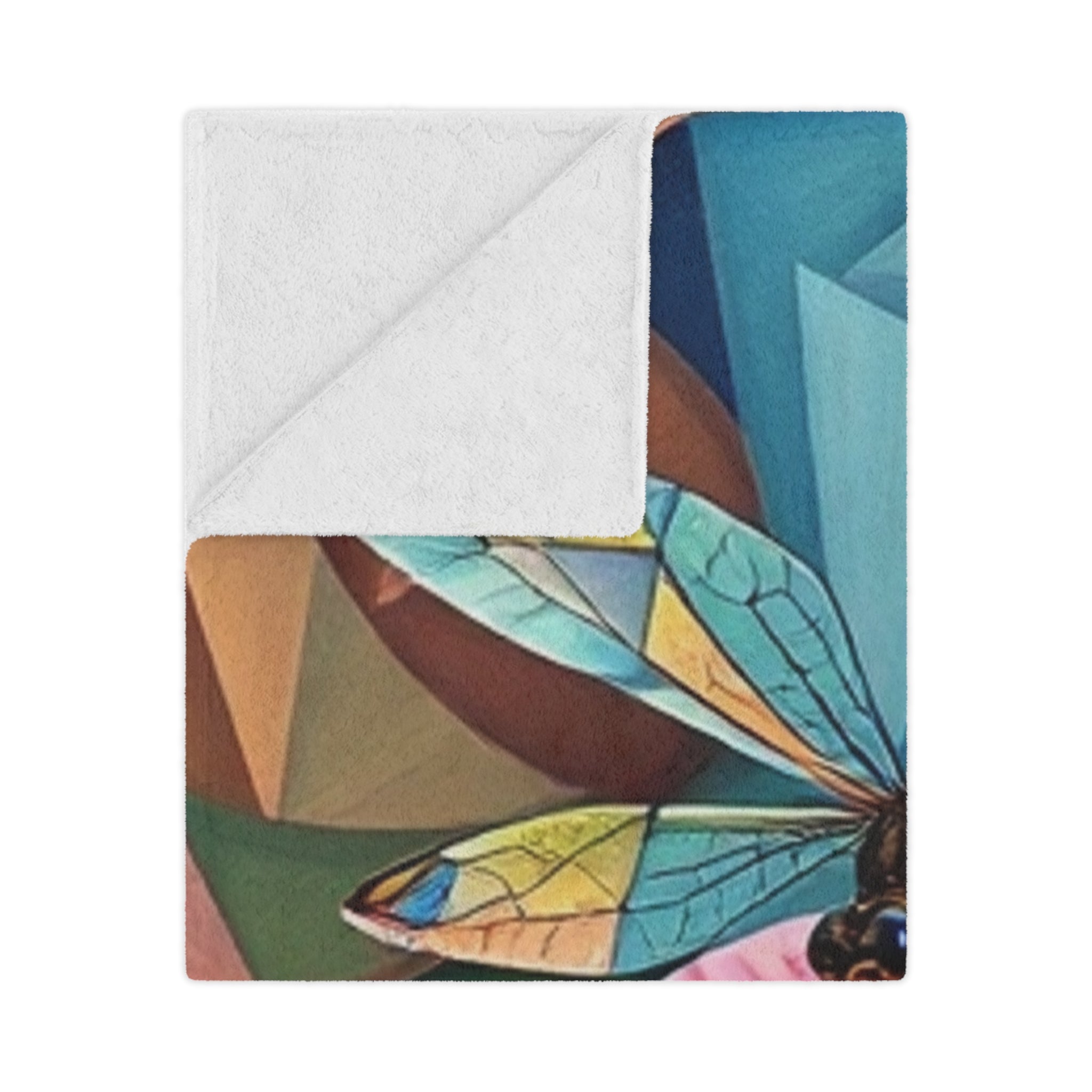 Microfiber Blanket - Dragon fly on Pink Flower Art, Warm Comfortable Beautiful Gift, Soft Cozy Throw, Home Decor Accent, Nature Inspired