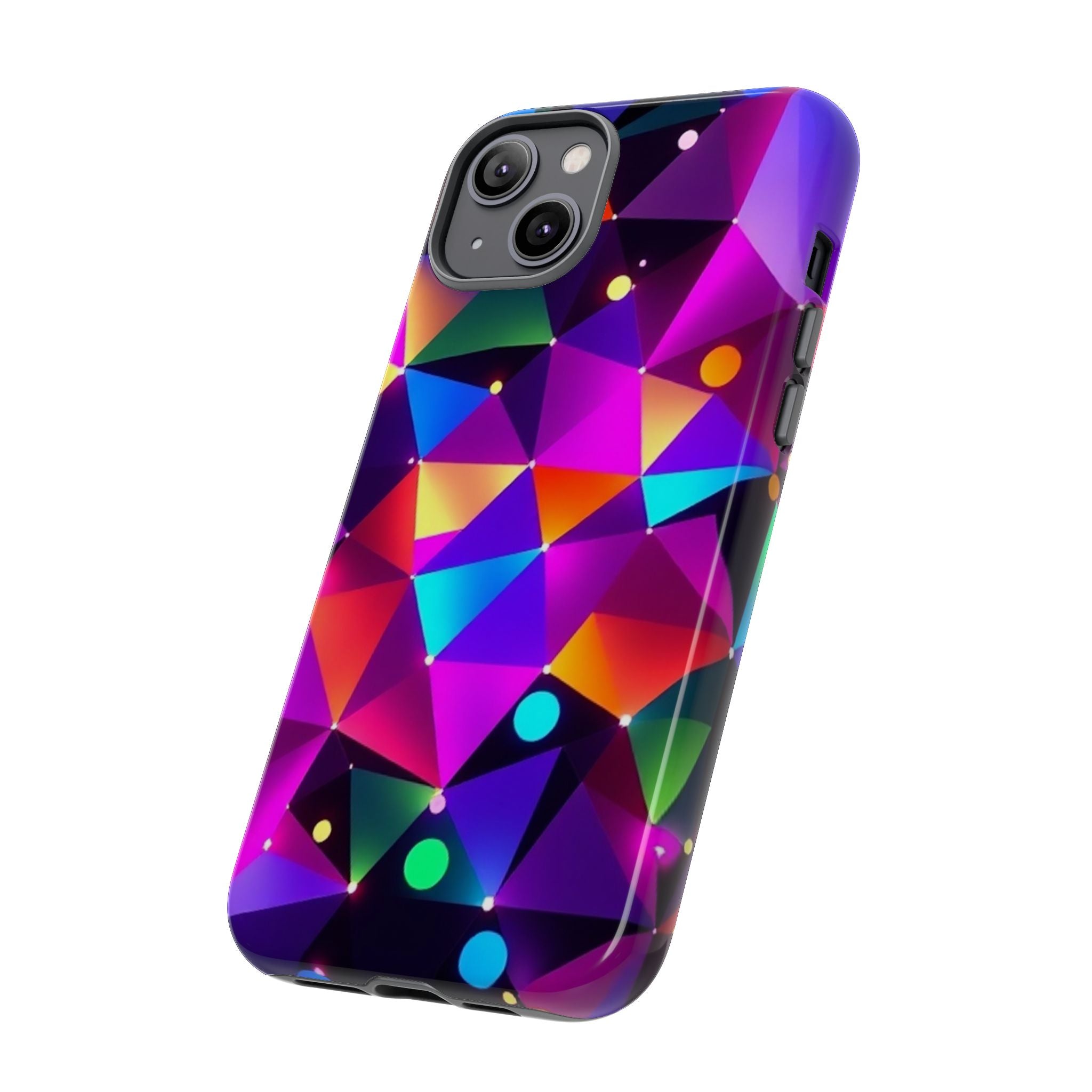 Android OR iPhone Compatible Cases - Colorful Angles Design - Unique Tough Cases