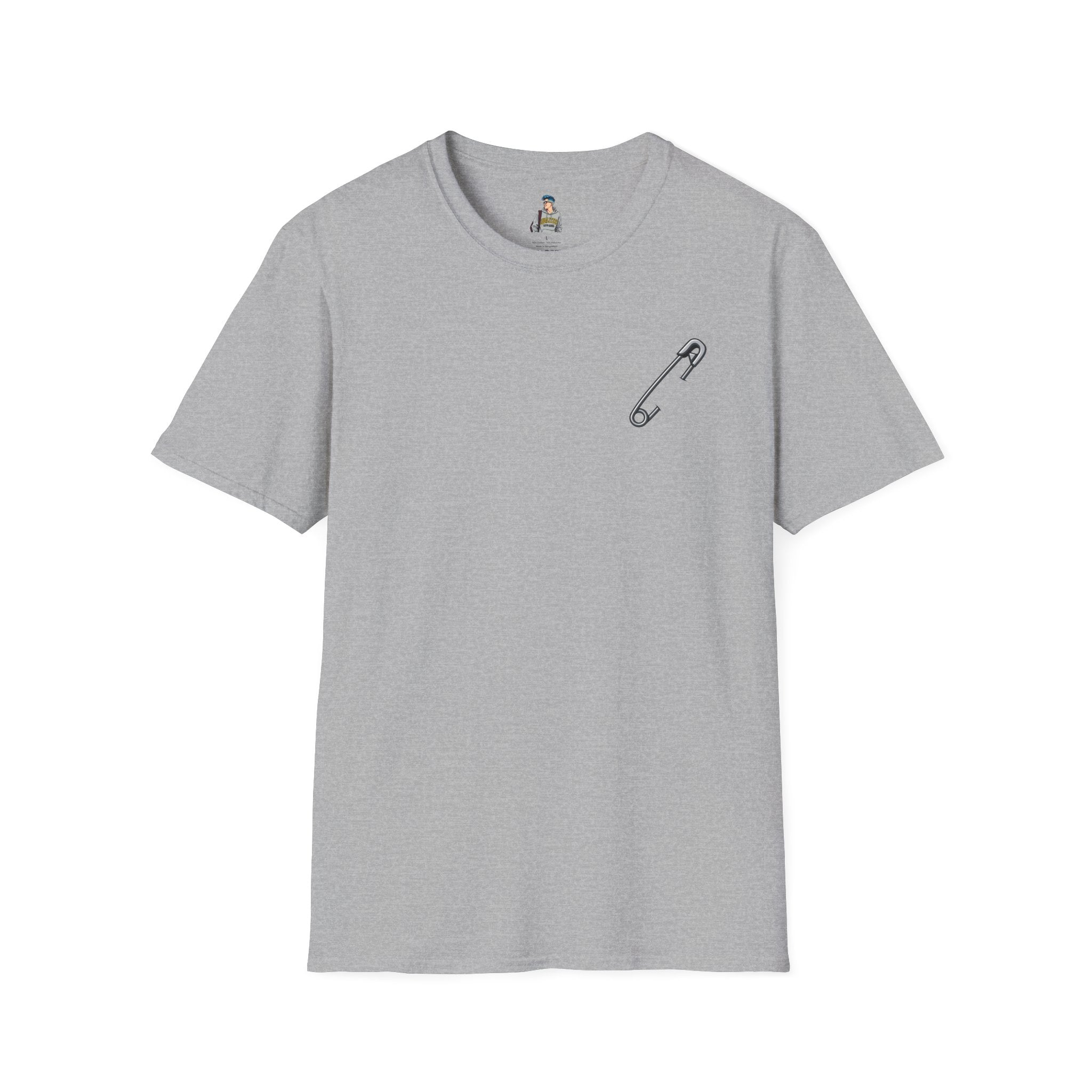 Live and Let Live Safety Pin Unisex Softstyle T-Shirt - Casual LGBTQ+ Pride Tee