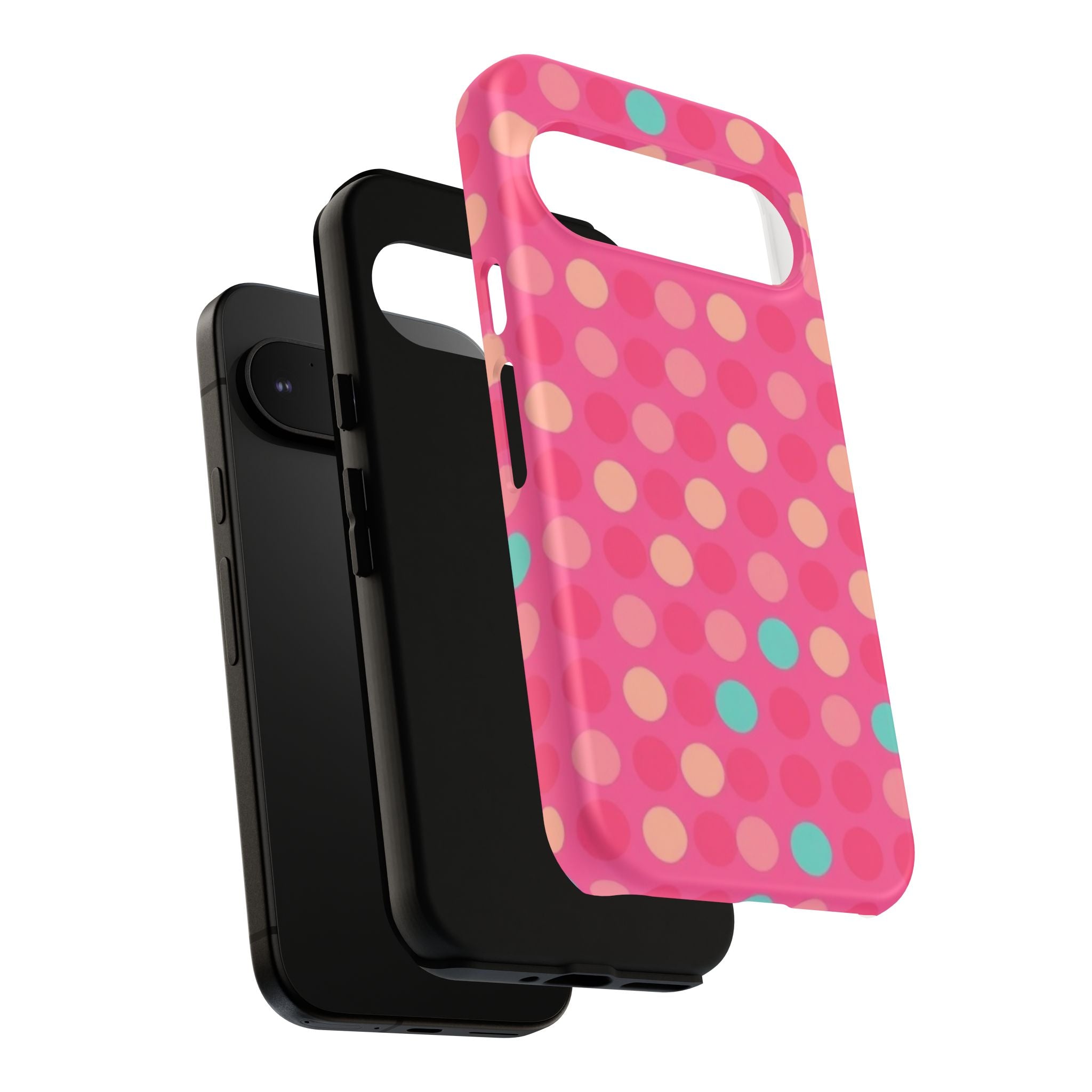 Android OR iPhone Protective Cases - Retro Polka Dots Pattern Tough Case