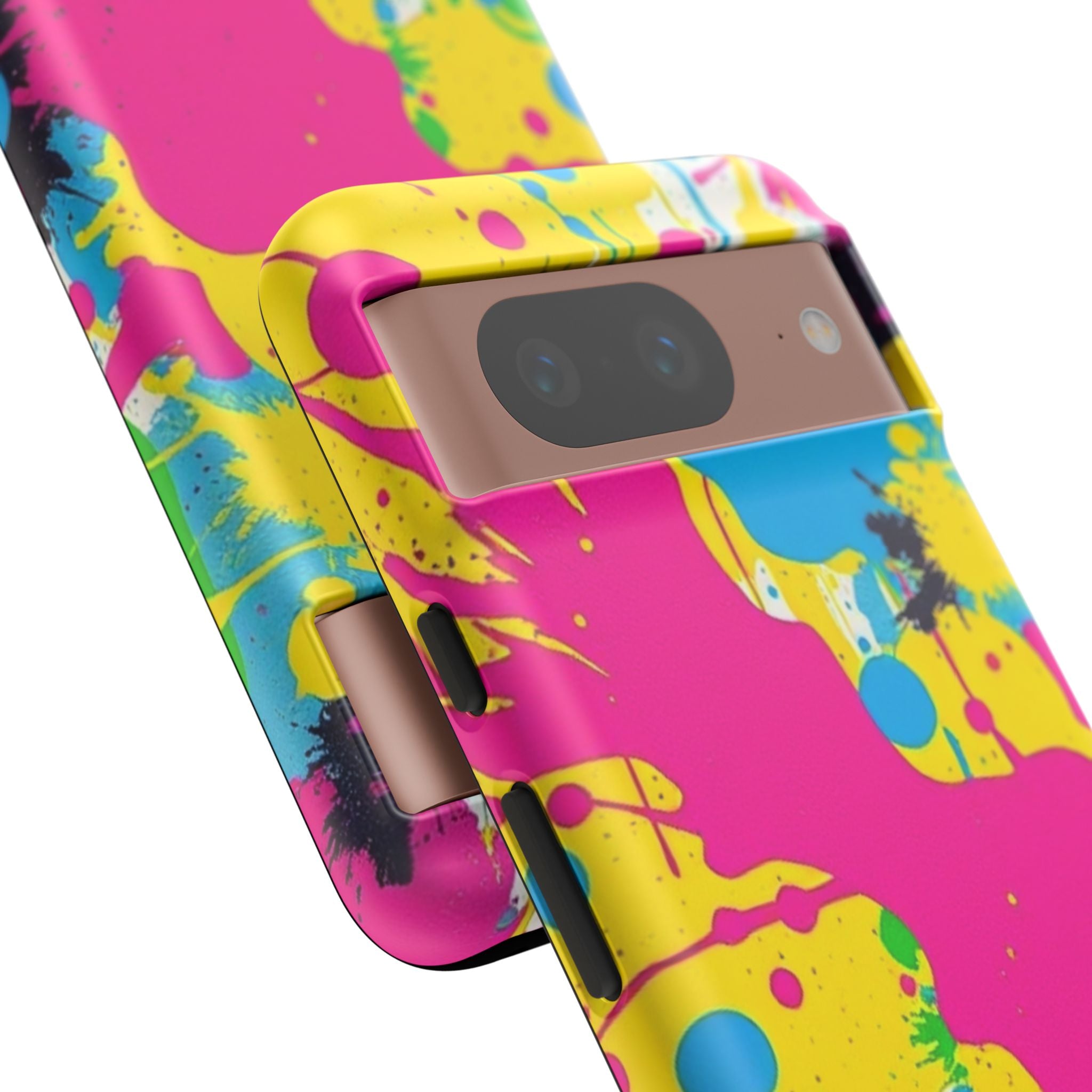 Android OR iPhone Compatible Cases - Crazy Retro Color Splash Design - Unique Tough Cases