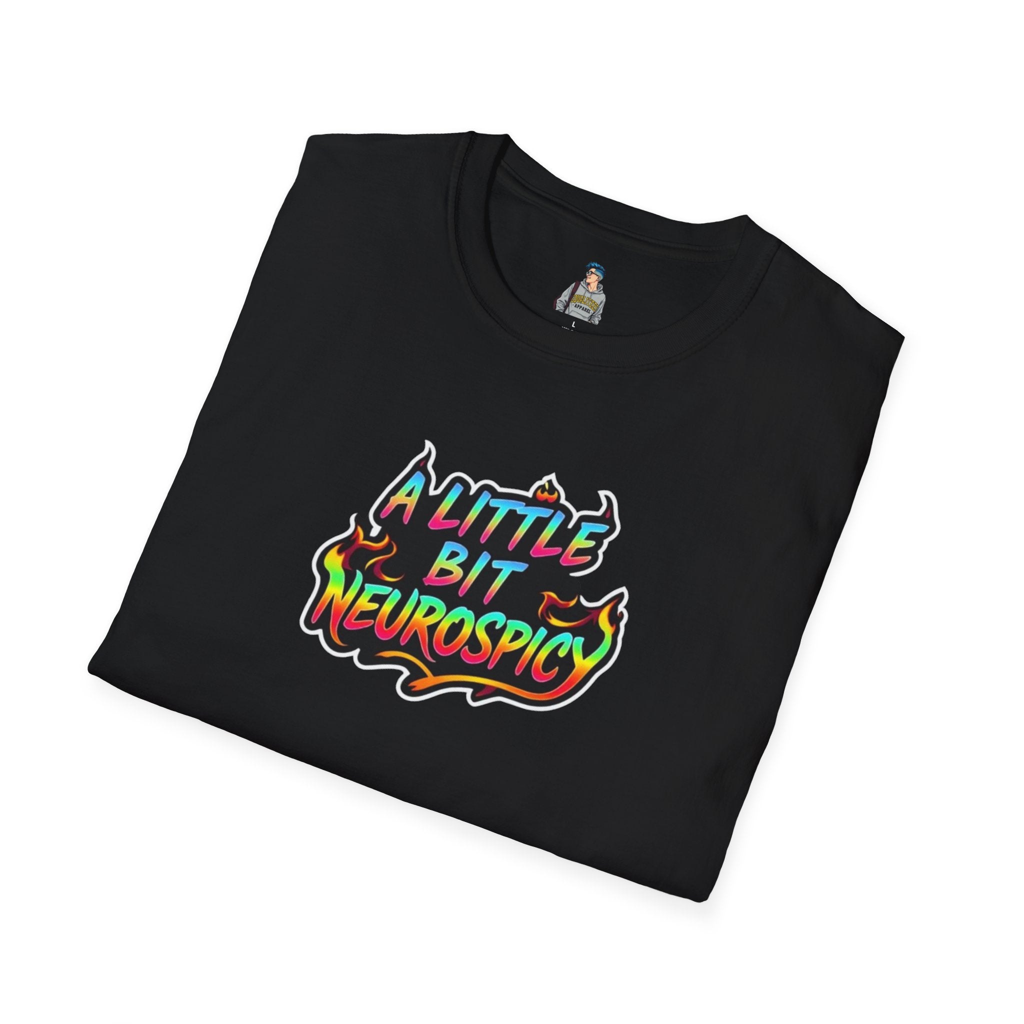 A Little Bit Neurospicy Unisex Softstyle T-Shirt - Fun & Quirky Graphic Tee for Neurodivergent Awareness