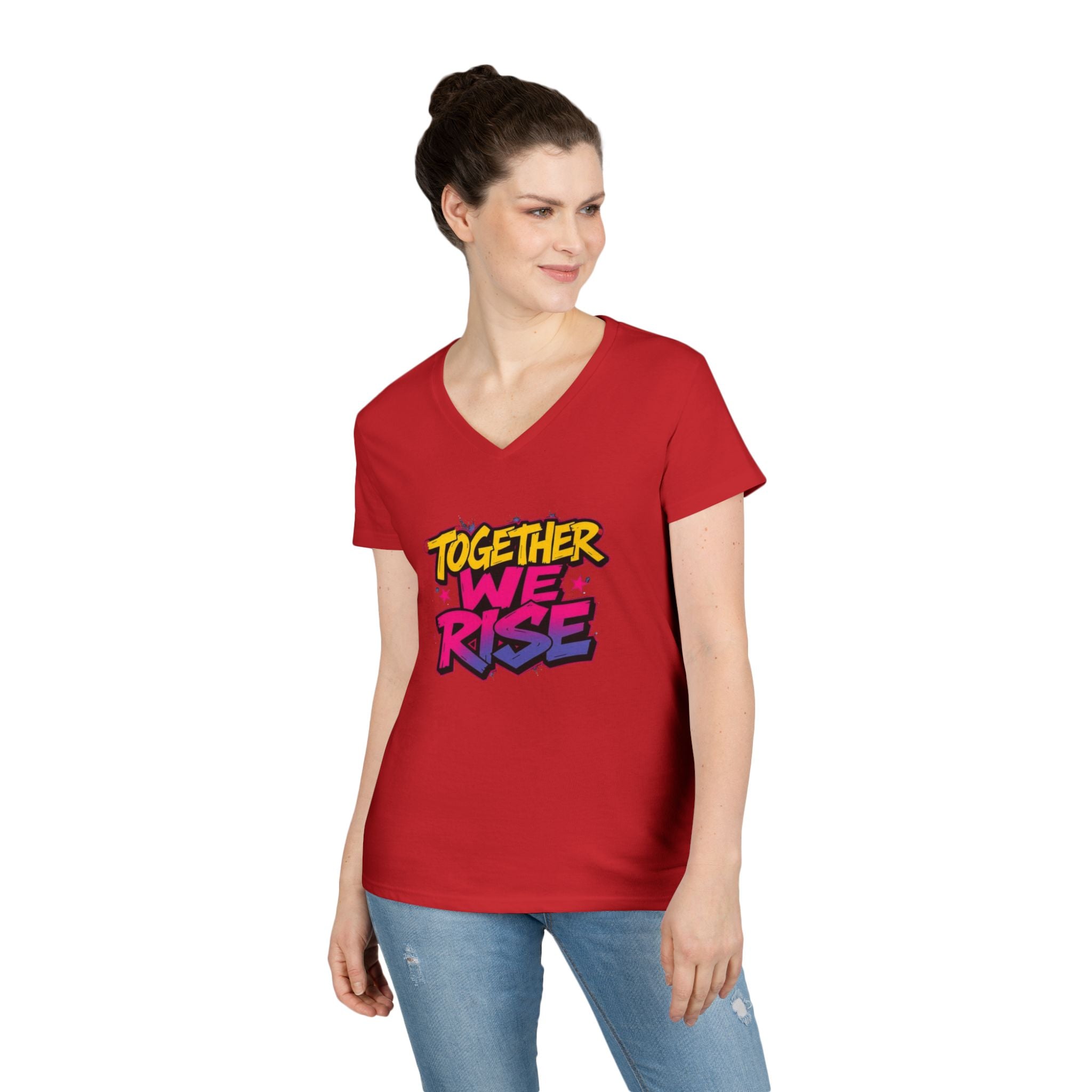 Empowerment Ladies' V-Neck T-Shirt - Together We Rise