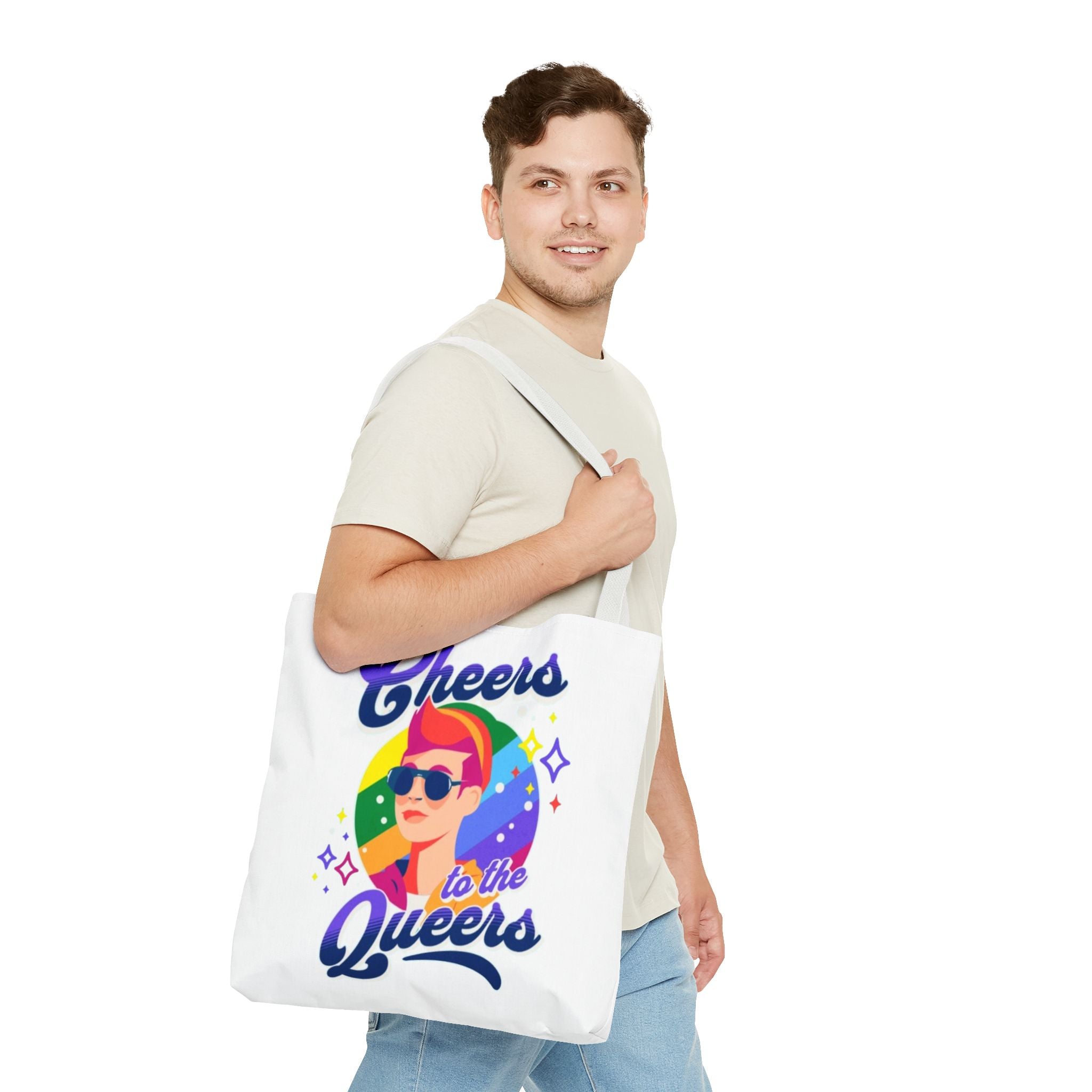 Cheers to the Queers Design LGBTQIA+ themed Tote bag