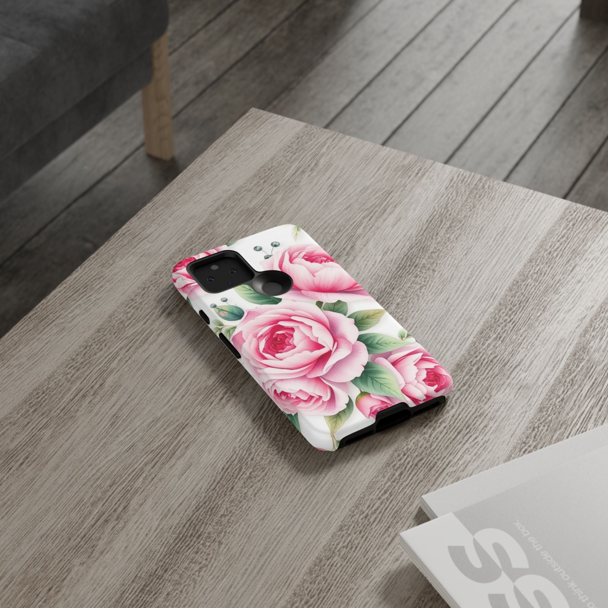 Android OR iPhone Compatible Cases - Pink Flower Design - Unique Tough Cases