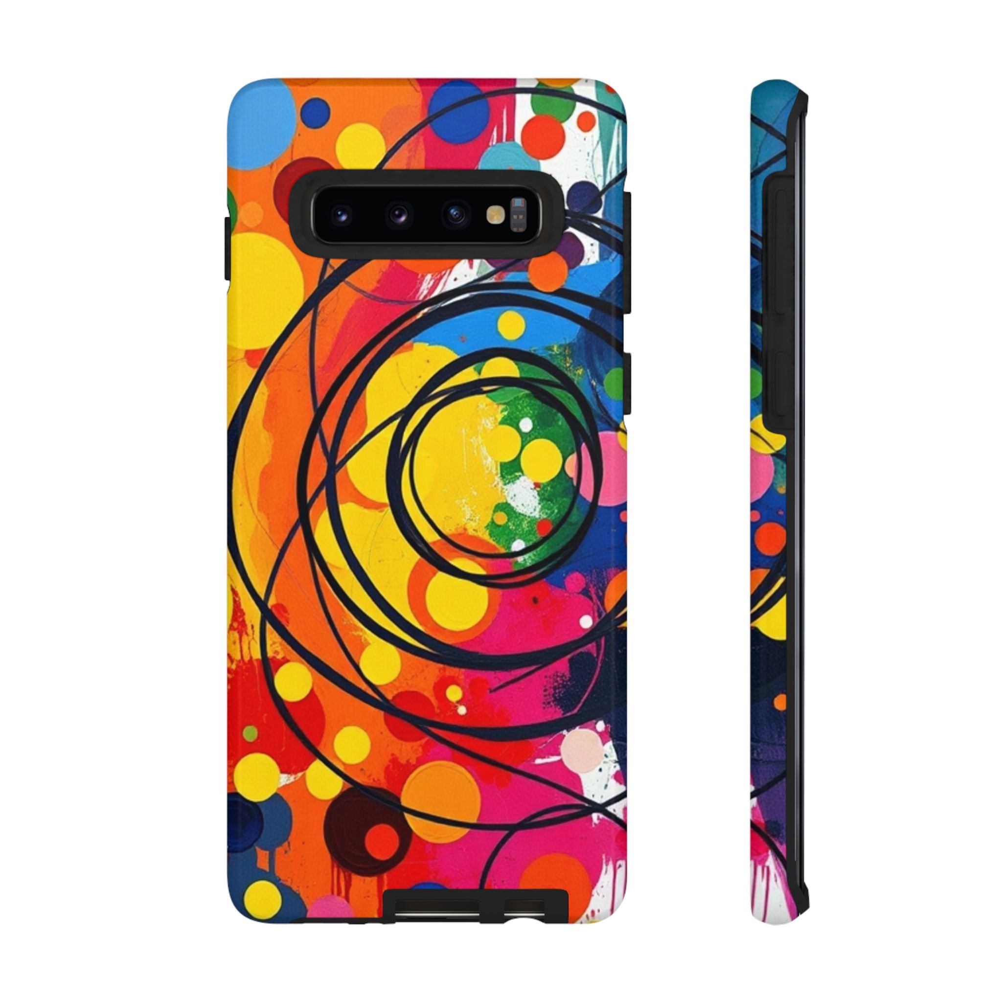 Colorful Abstract Rainbow Swirl Art Tough Case For Android & iPhone