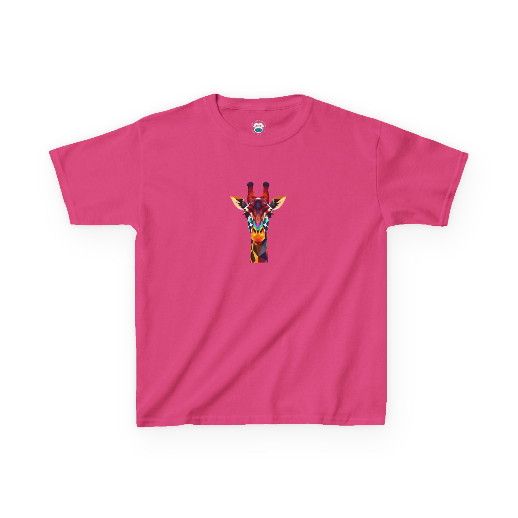 Colorful Fractal Giraffe Kids Heavy Cotton™ Tee