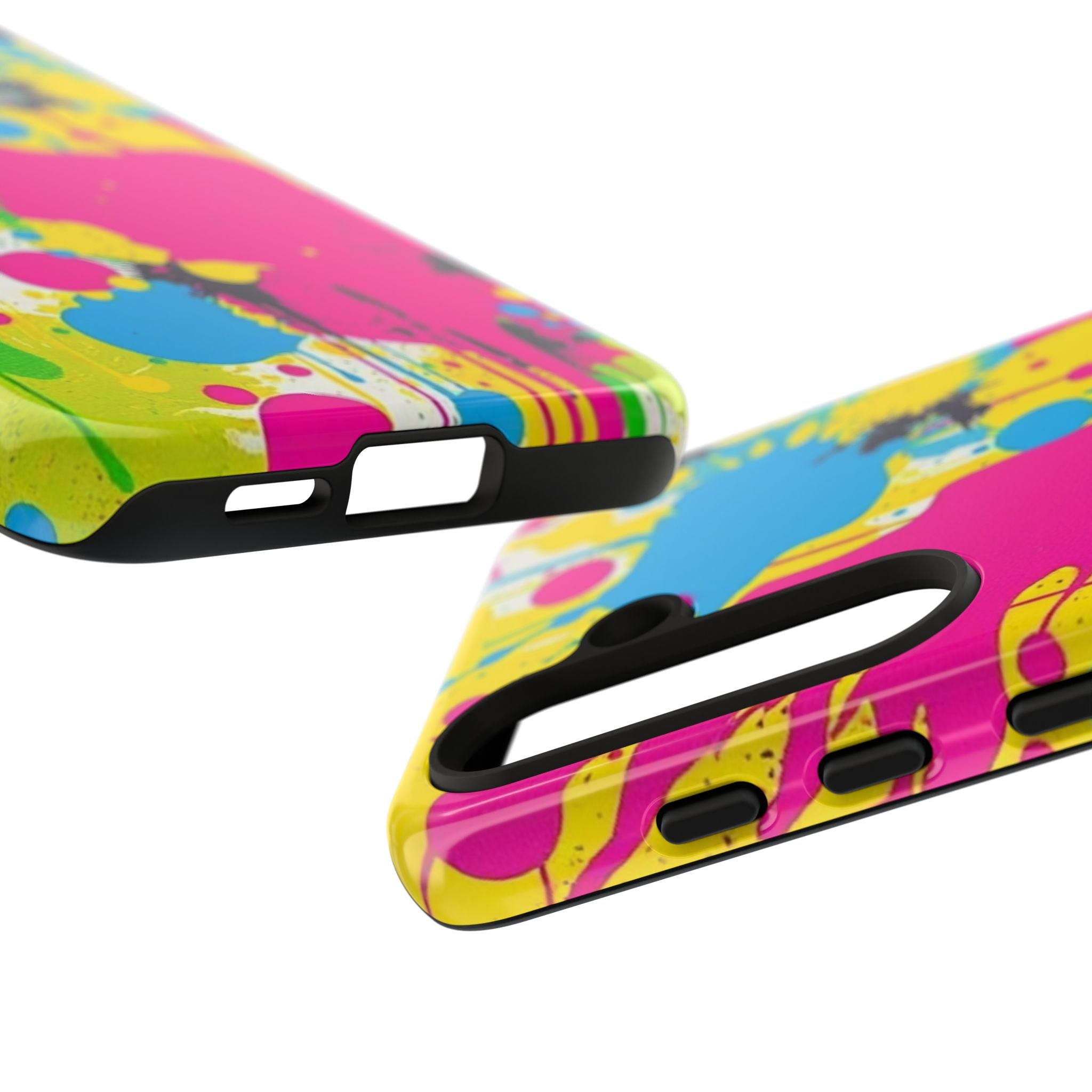 Android OR iPhone Compatible Cases - Crazy Retro Color Splash Design - Unique Tough Cases