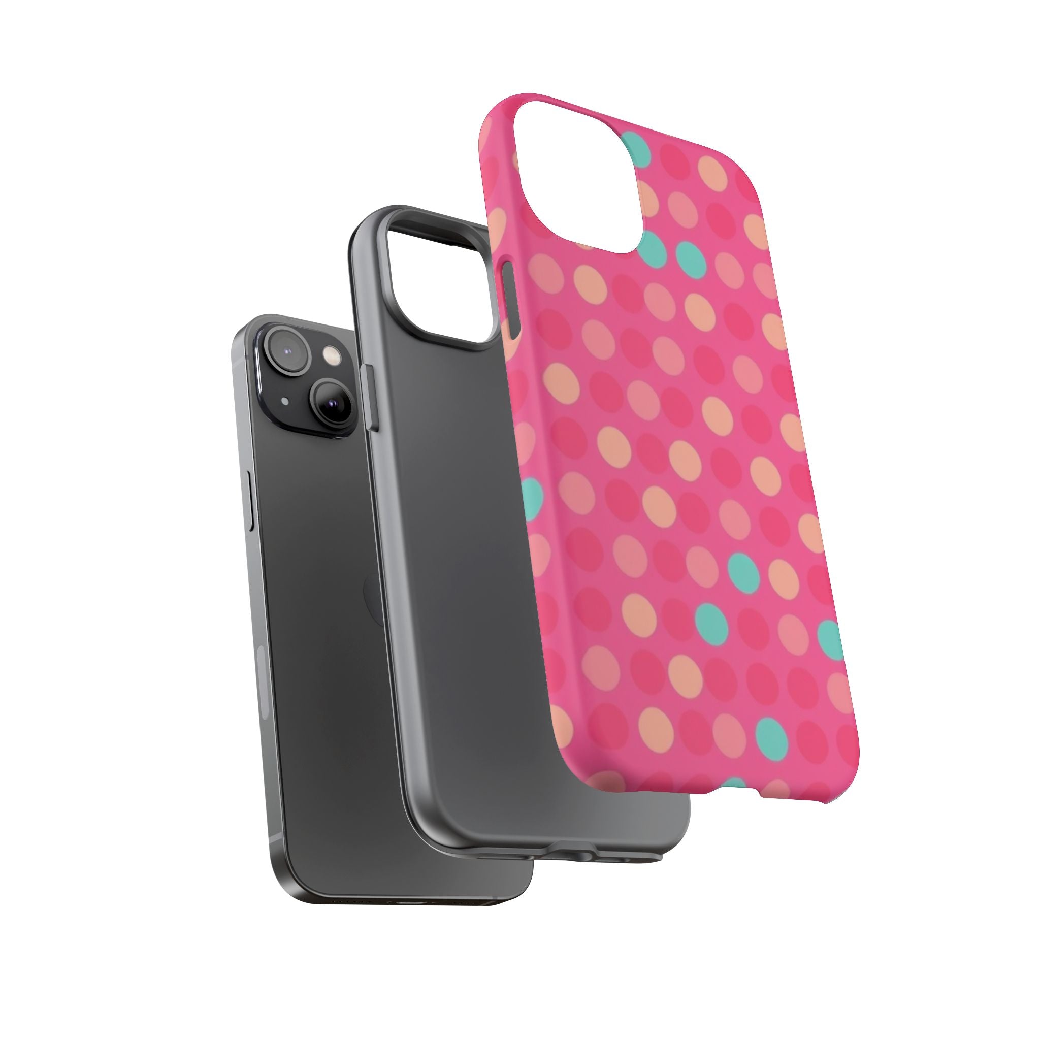 Android OR iPhone Protective Cases - Retro Polka Dots Pattern Tough Case