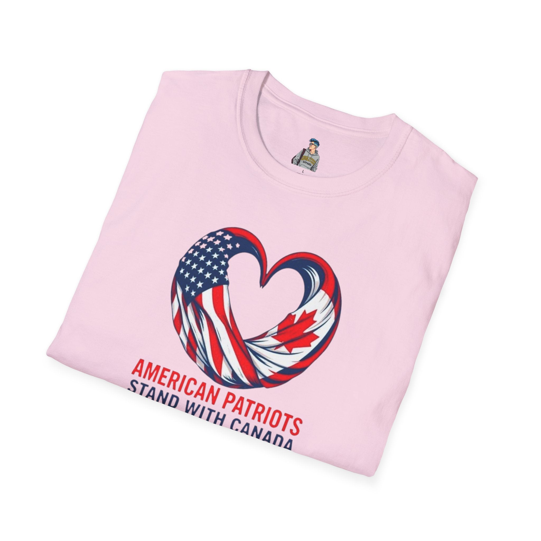 American Patriots Stand with Canada Unisex Softstyle T-Shirt