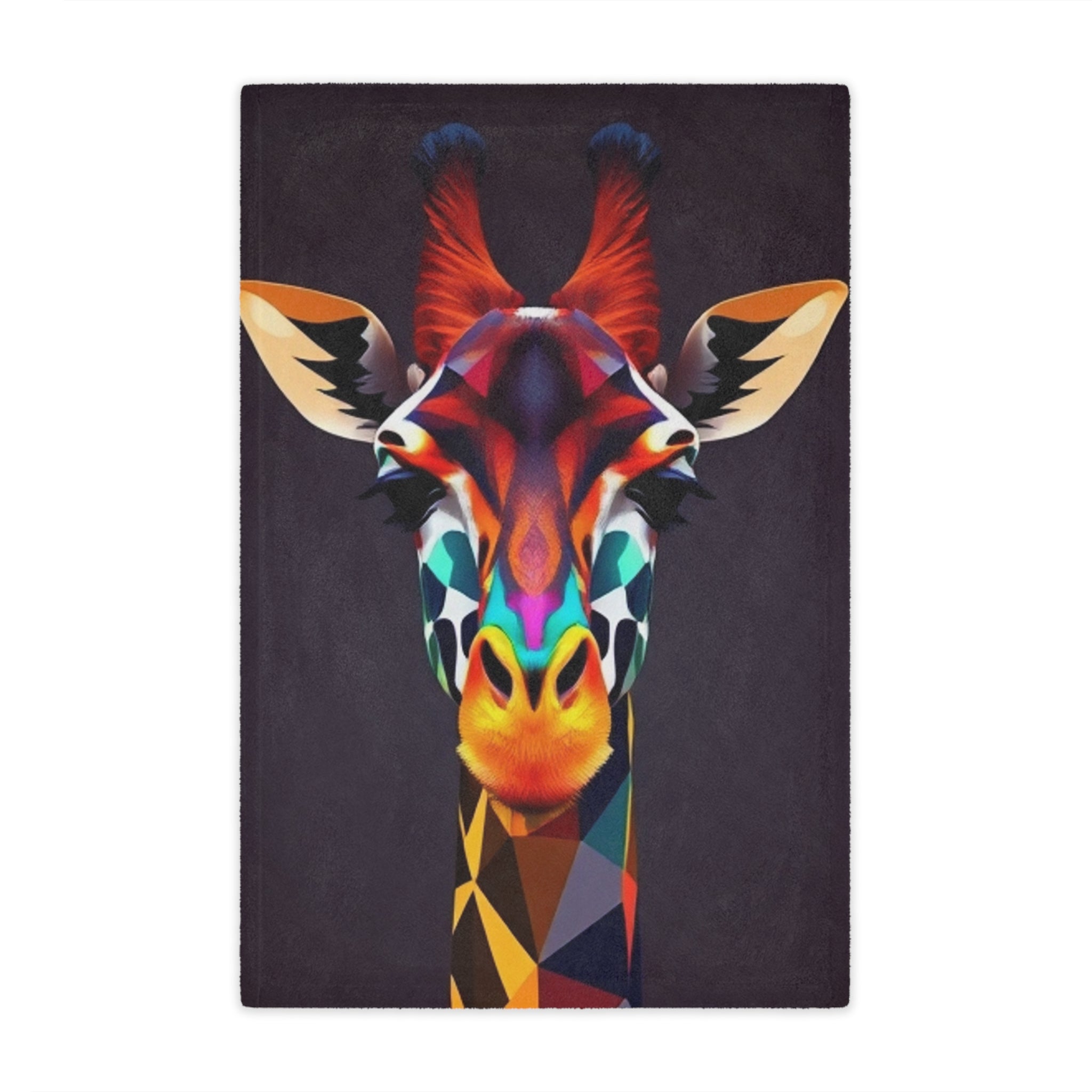 Colorful Giraffe Microfiber Blanket