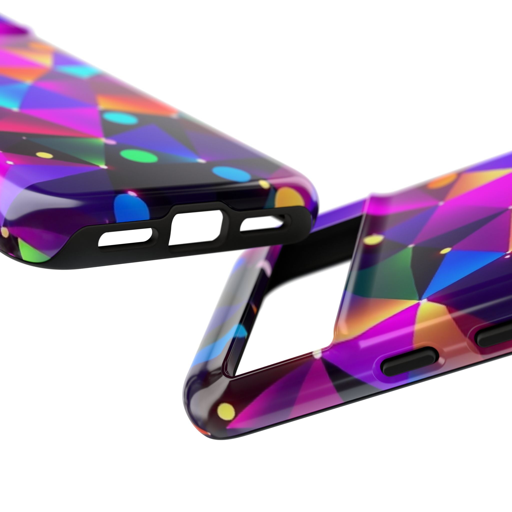Android OR iPhone Compatible Cases - Colorful Angles Design - Unique Tough Cases