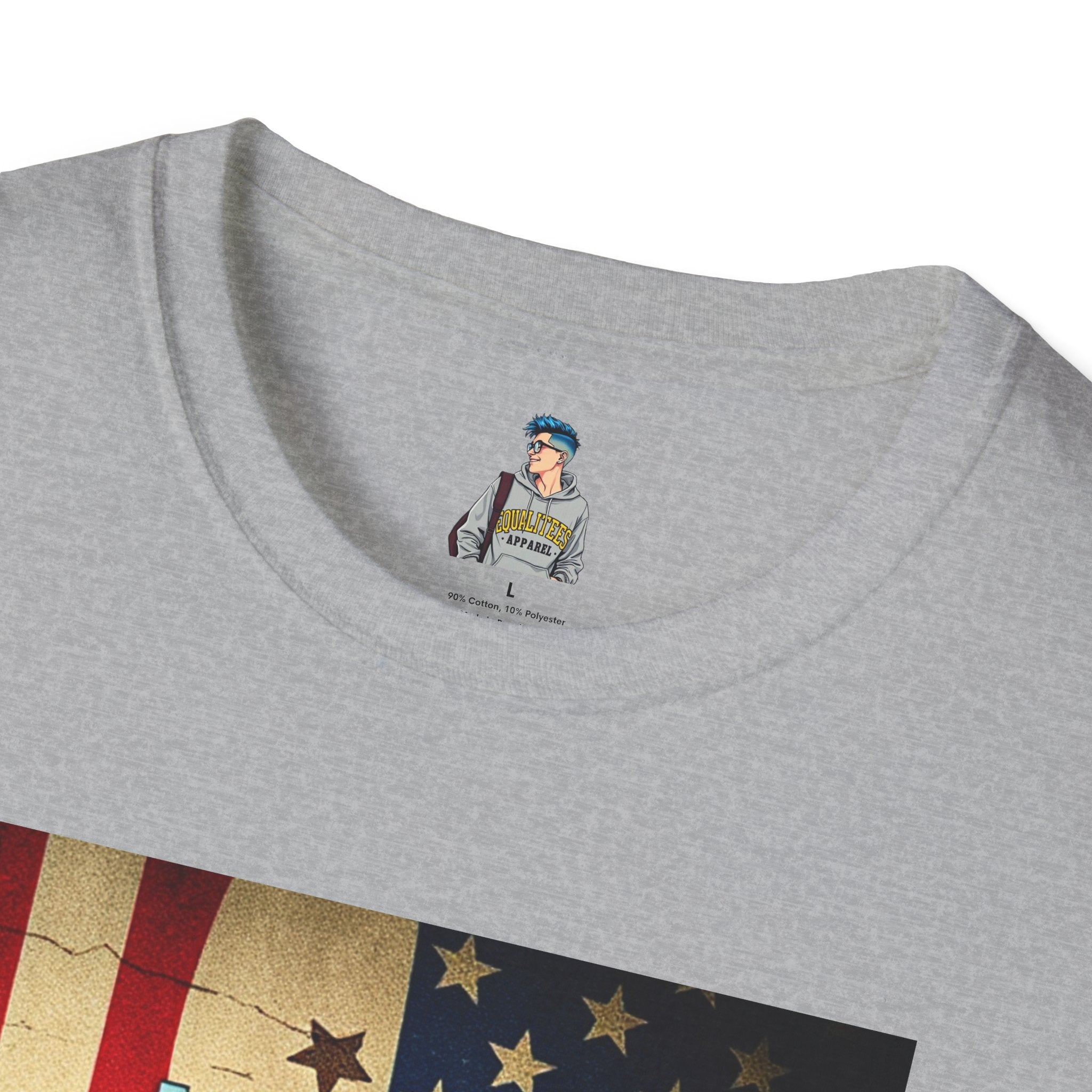 American Patriot Pride Unisex Softstyle T-Shirt, Make America Think Again Political Tee