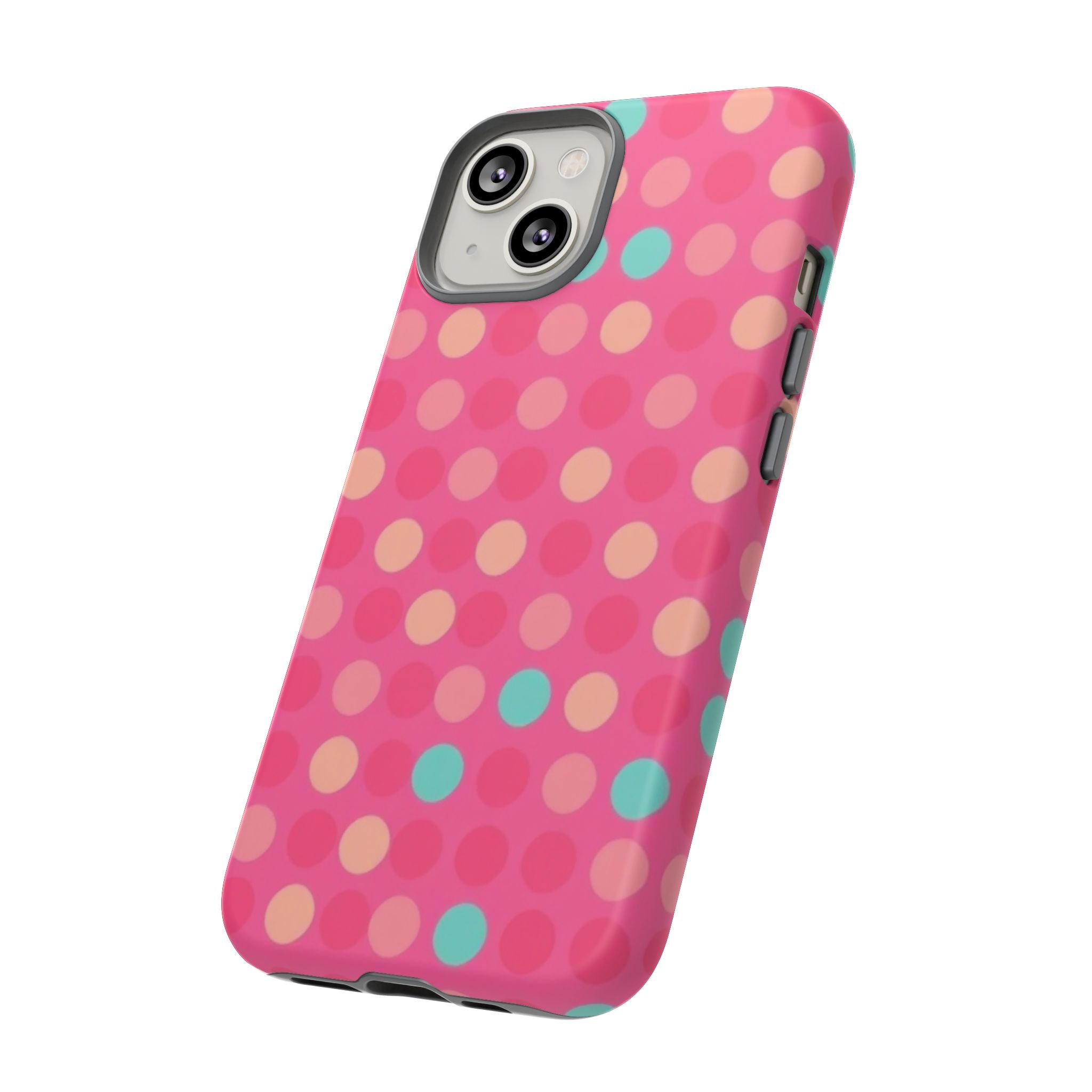Android OR iPhone Protective Cases - Retro Polka Dots Pattern Tough Case