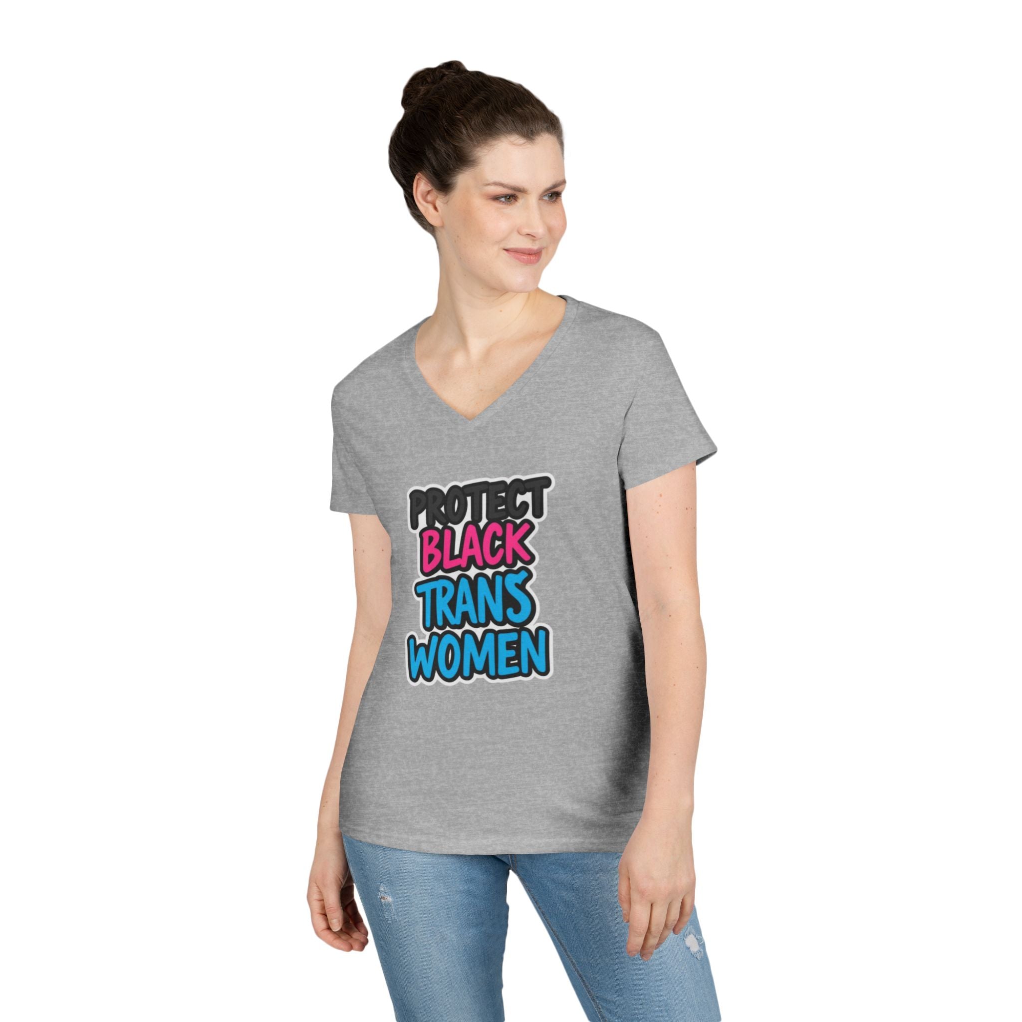 Protect Black Trans Women V-Neck T-Shirt
