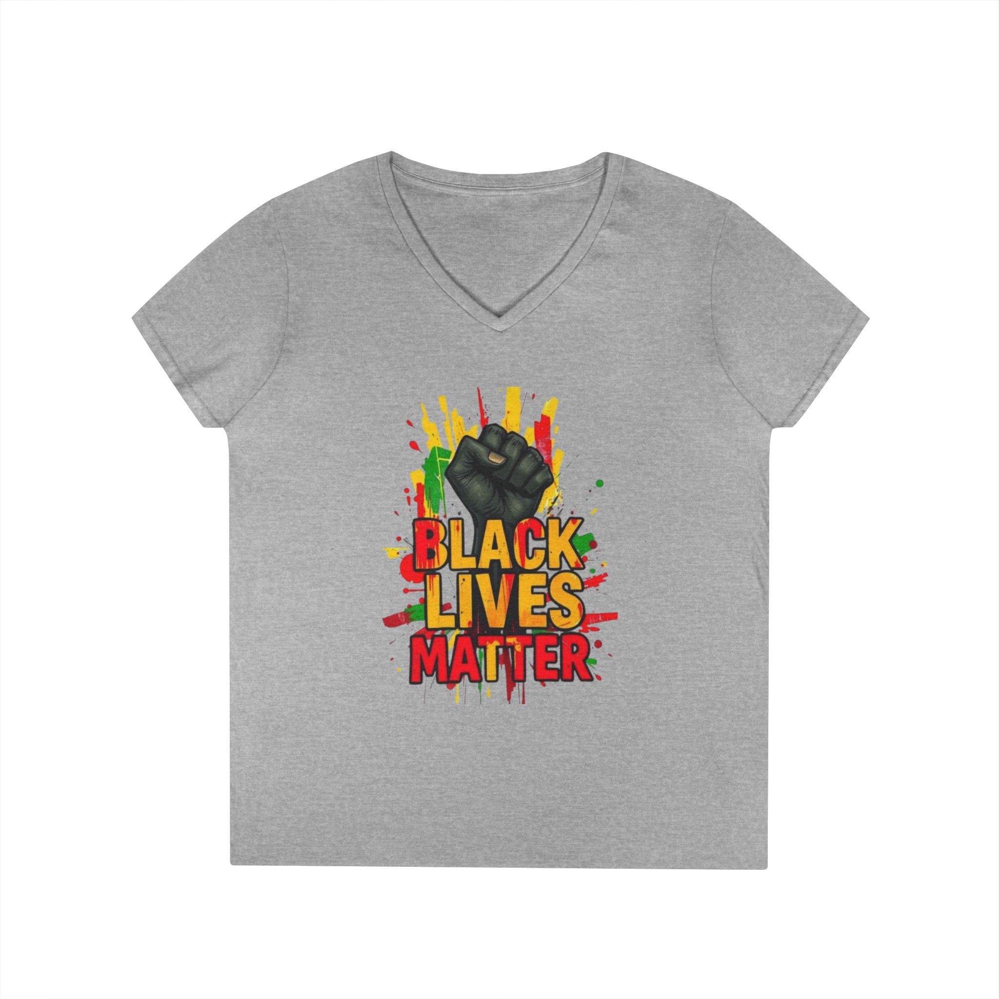 Empowering Ladies' V-Neck T-Shirt | Black Lives Matter Design