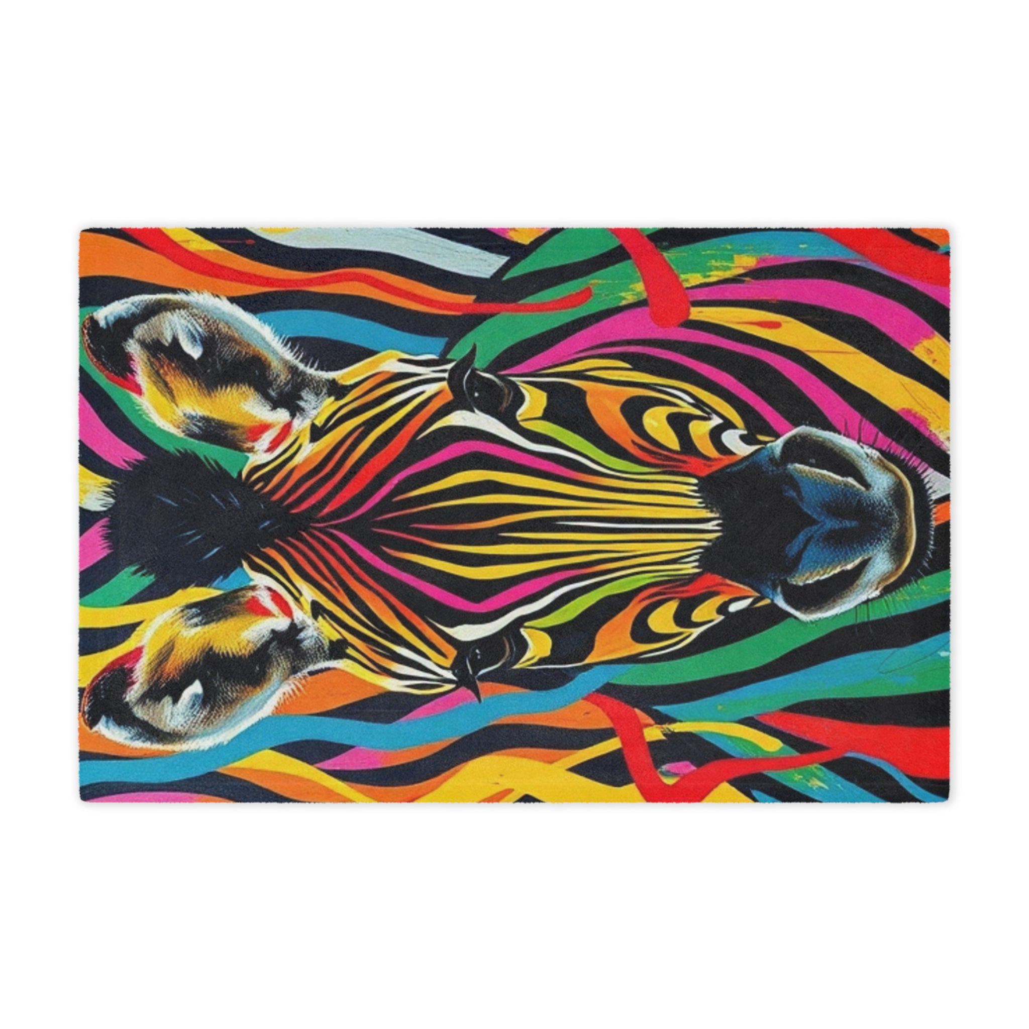 Colorful Zebra Microfiber Blanket