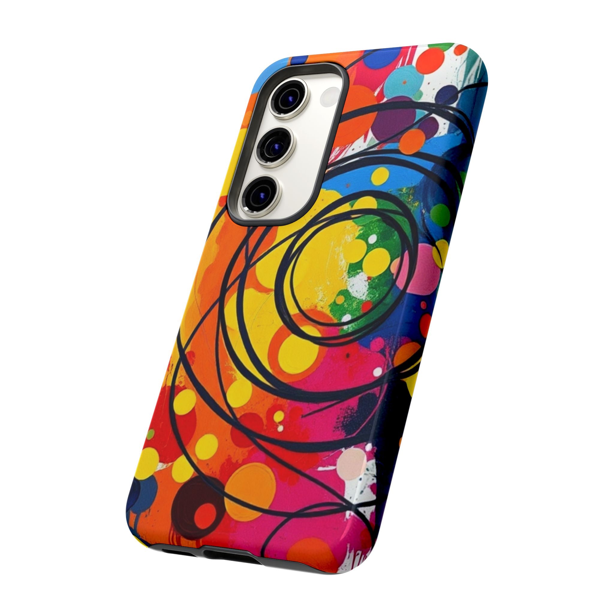 Colorful Abstract Rainbow Swirl Art Tough Case For Android & iPhone