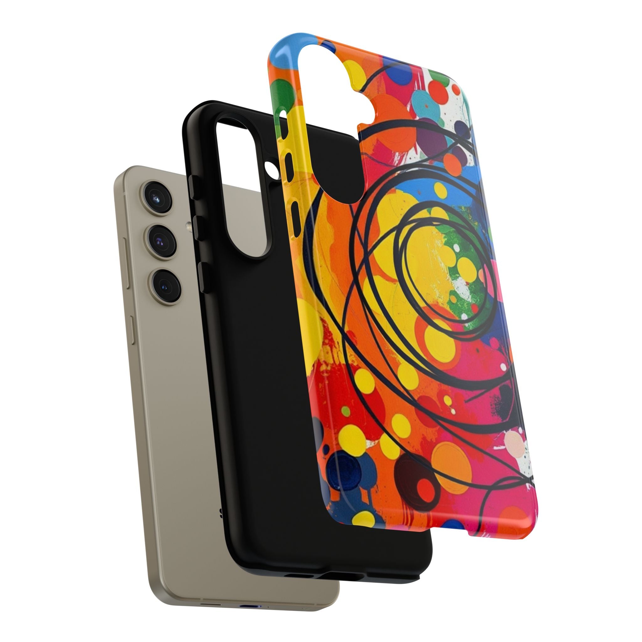 Colorful Abstract Rainbow Swirl Art Tough Case For Android & iPhone