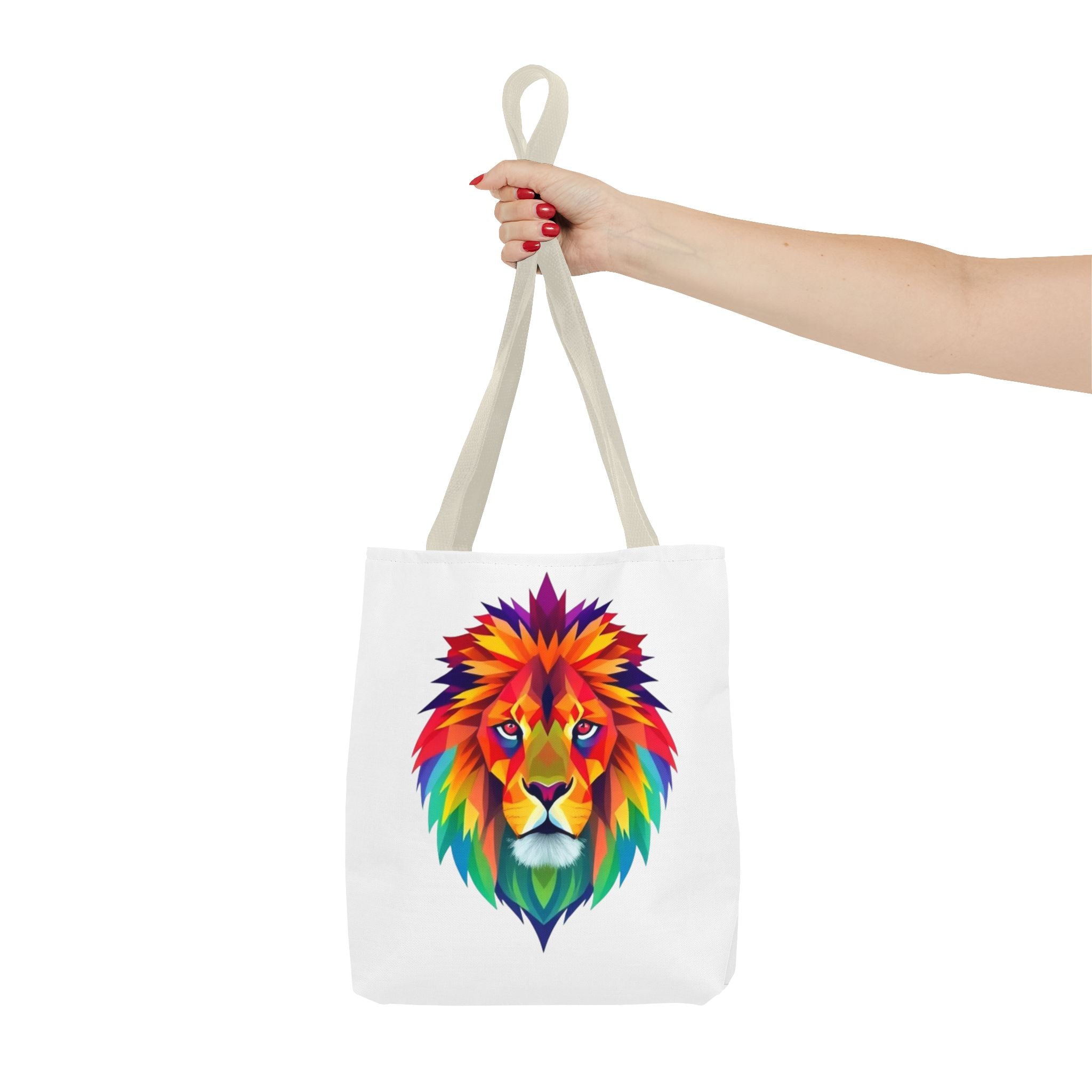 Colorful Fractal Lion Design - Tote Bag